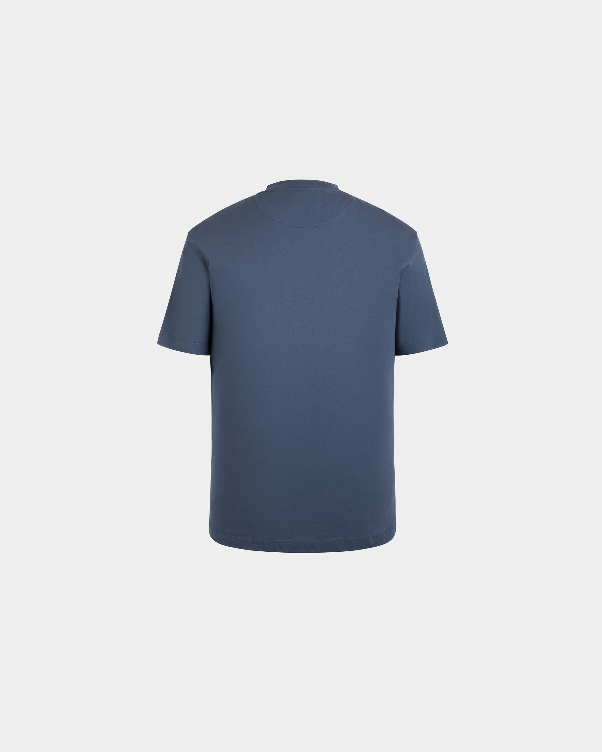 T-Shirt In Blue Cotton - 男性 - Bally - 03