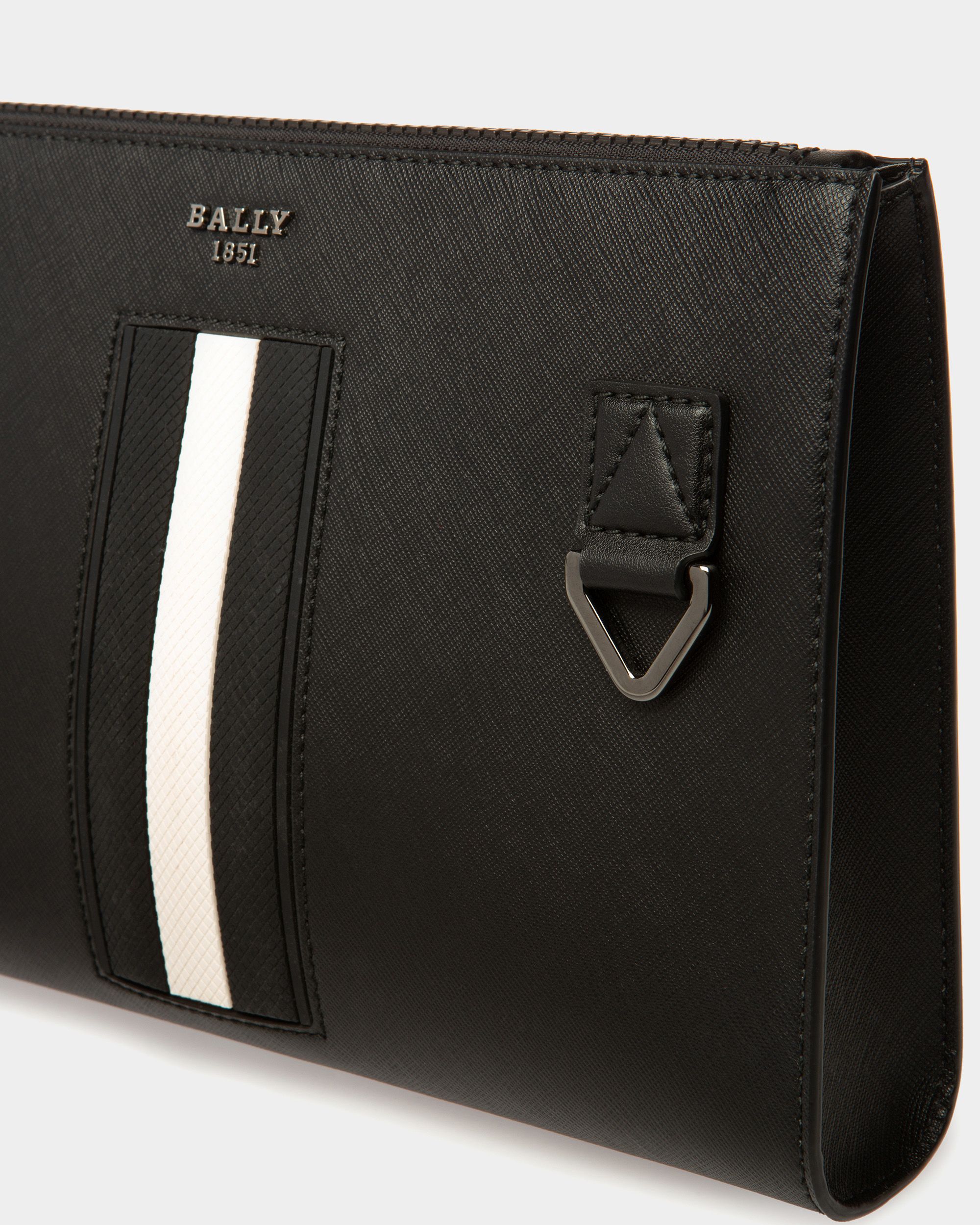 Makid ブラック リサイクルレザー クラッチバッグ - 男性 - Bally - 05