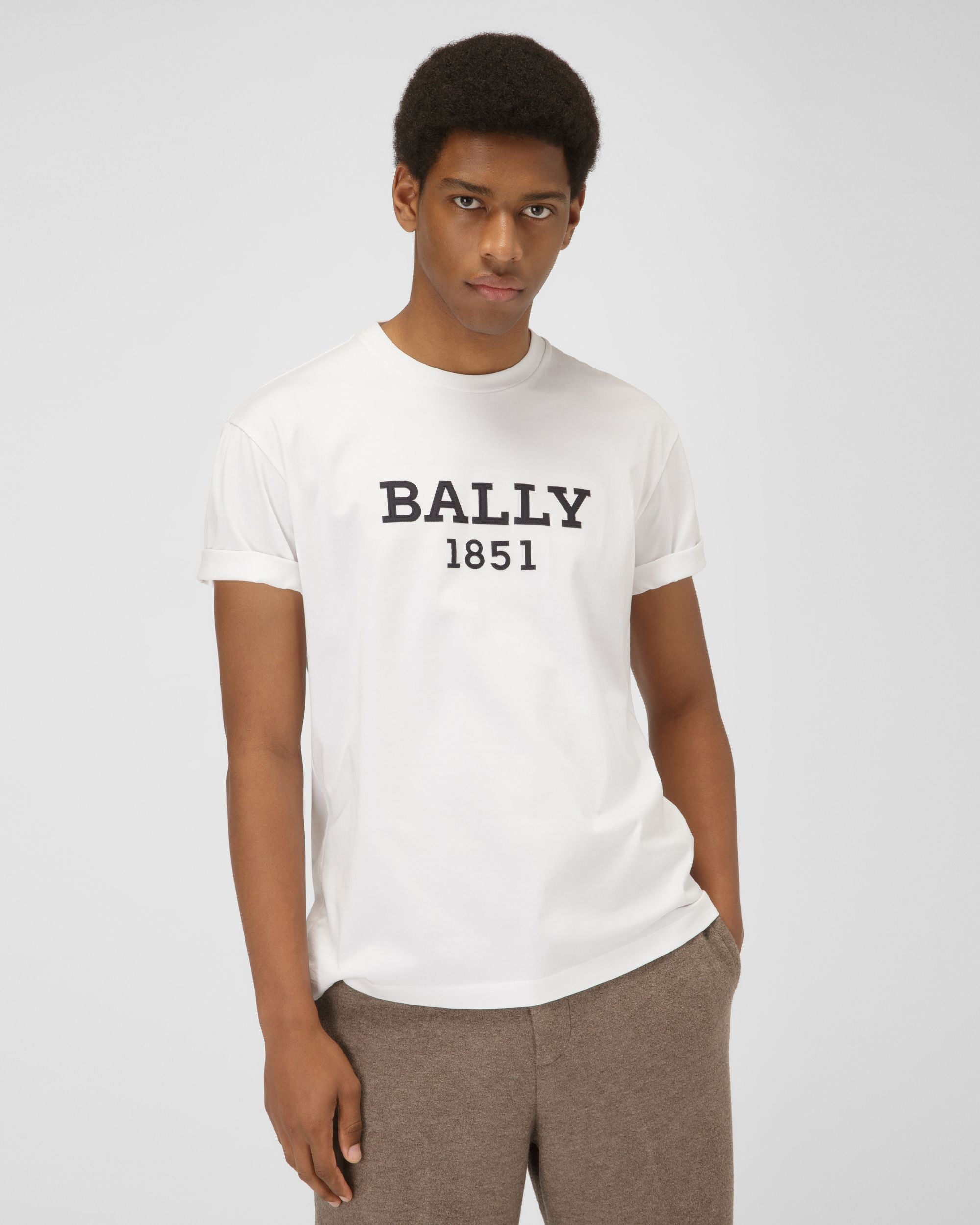 ホワイト コットン トップス - 男性 - Bally - 01