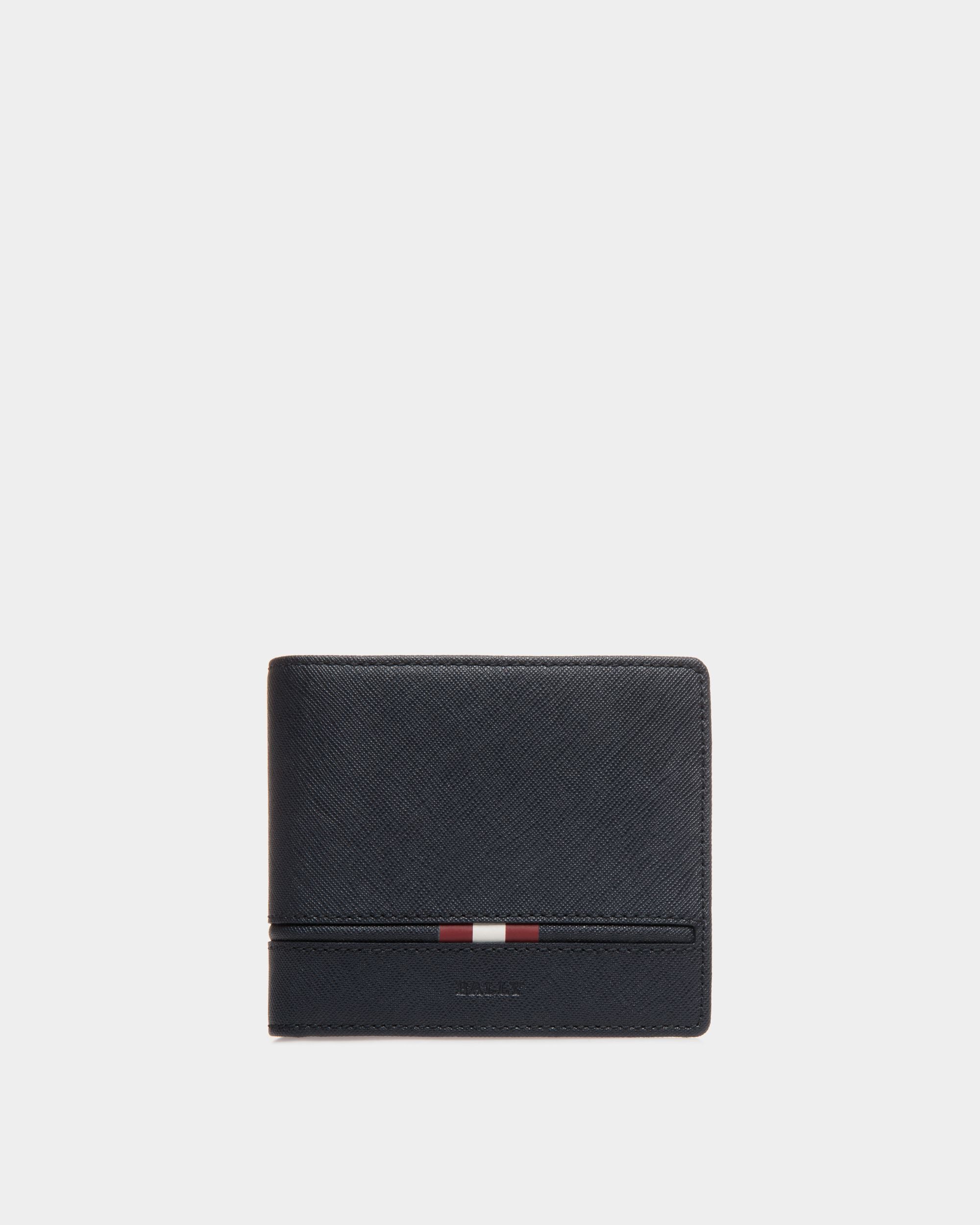 Wallet In Blue Bovine Split - 男性 - Bally - 01