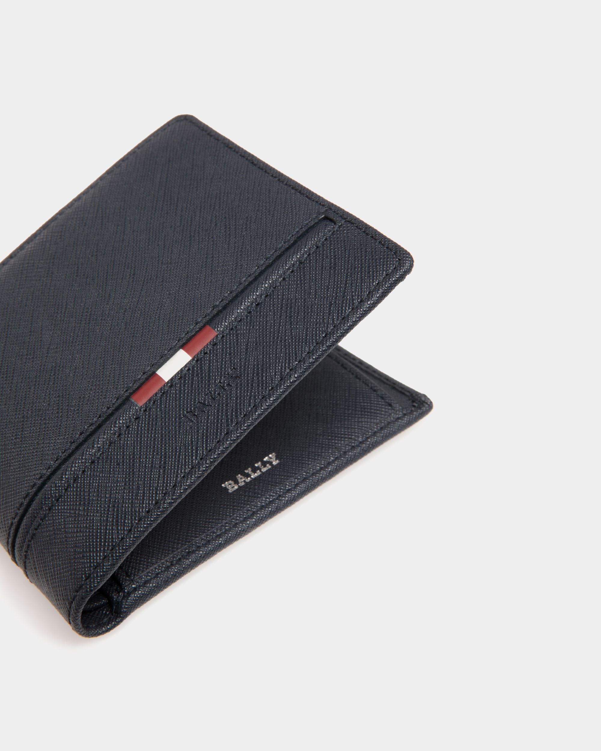 Wallet In Blue Bovine Split - 男性 - Bally - 04