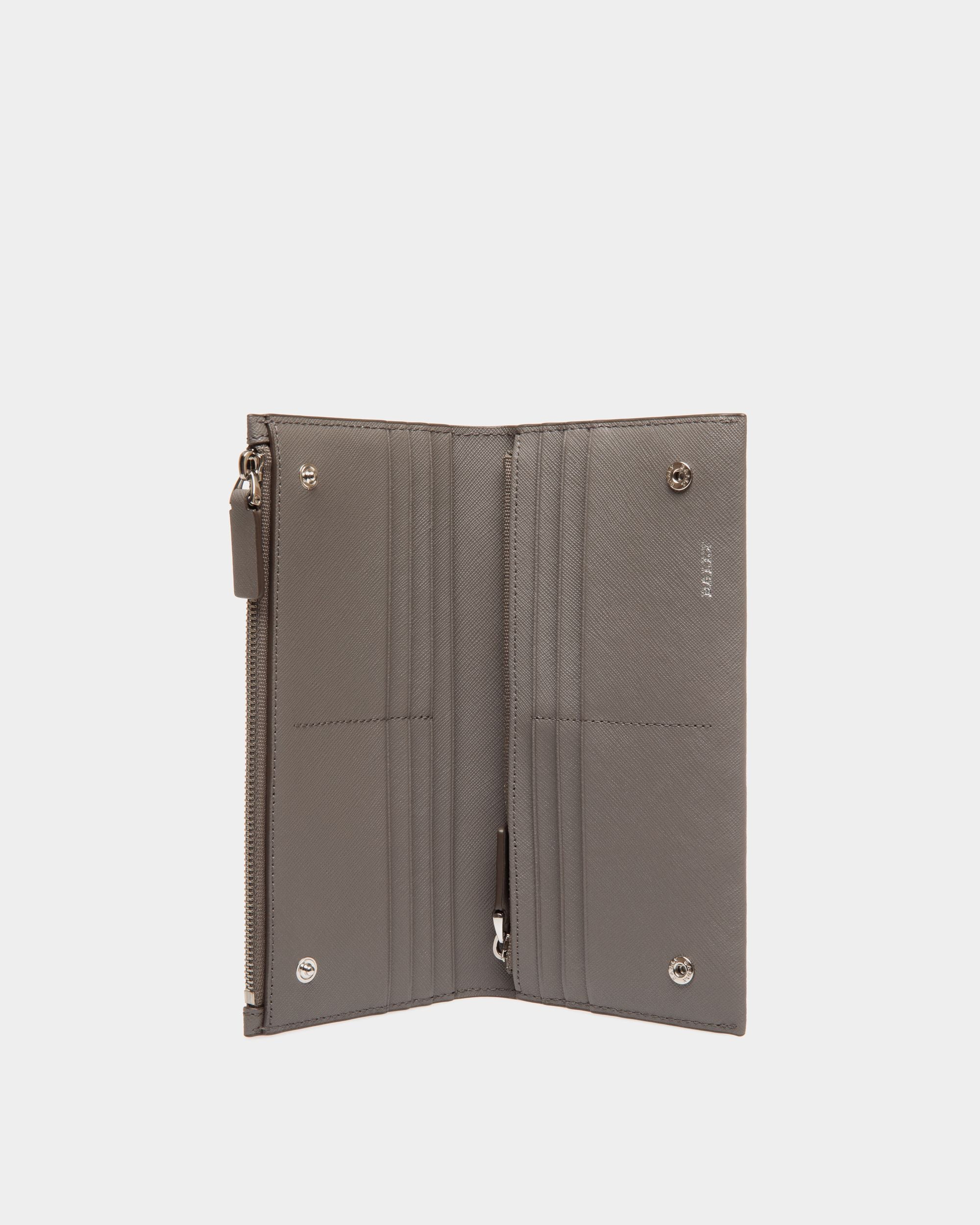 Continental Wallet In Grey Bovine Split - 男性 - Bally - 03