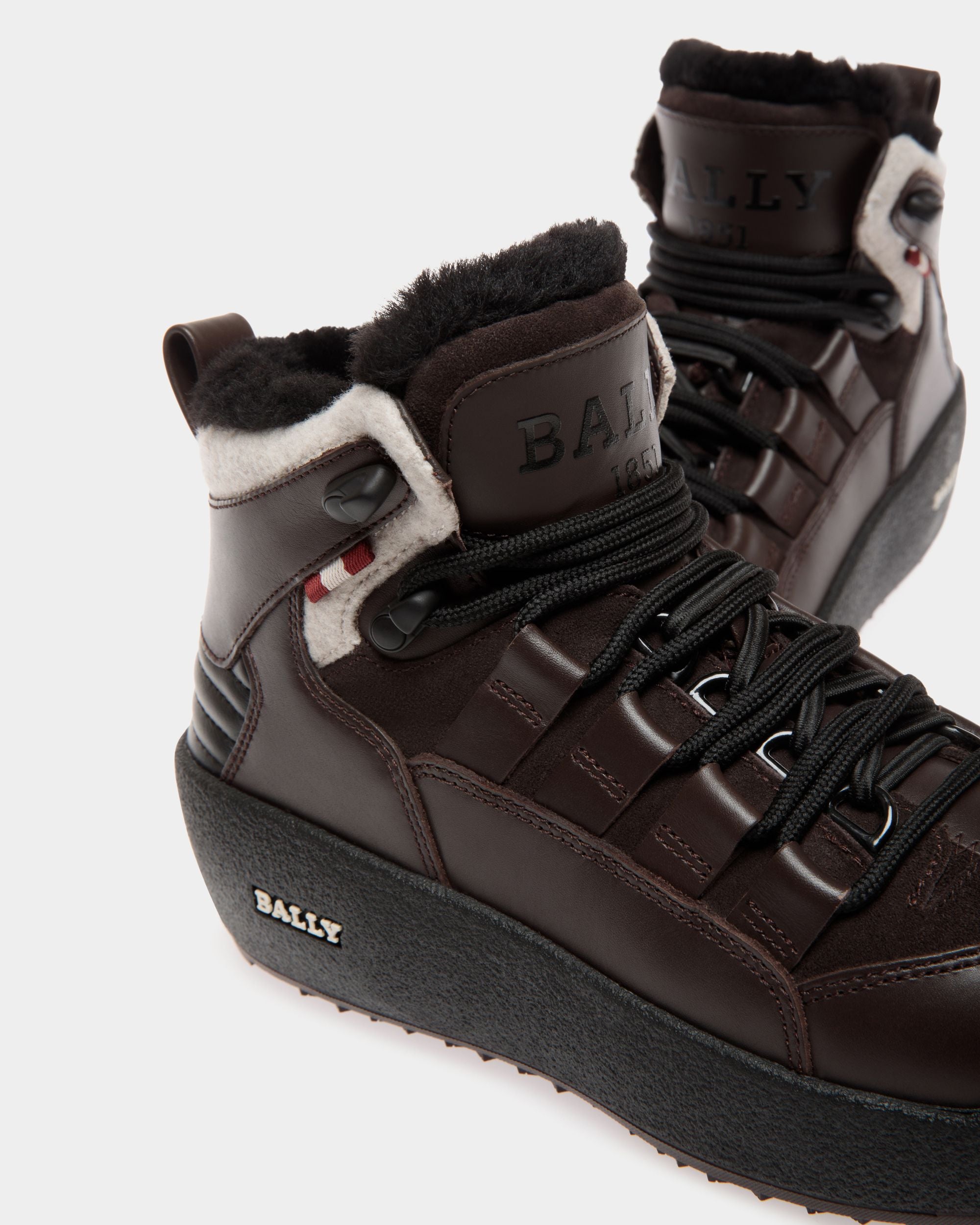 Cenago エボニーブラウン レザー ブーツ - 女性 - Bally - 05