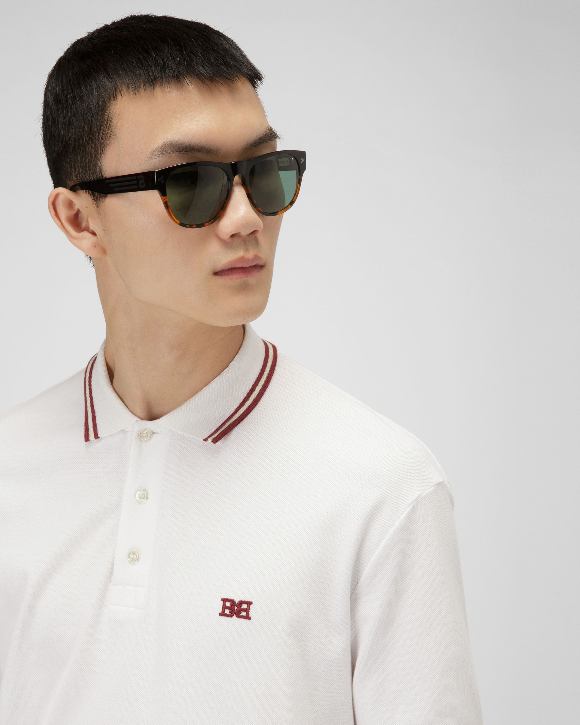 B-Chain ポロシャツ ホワイト コットン ポロシャツ - 男性 - Bally - 04