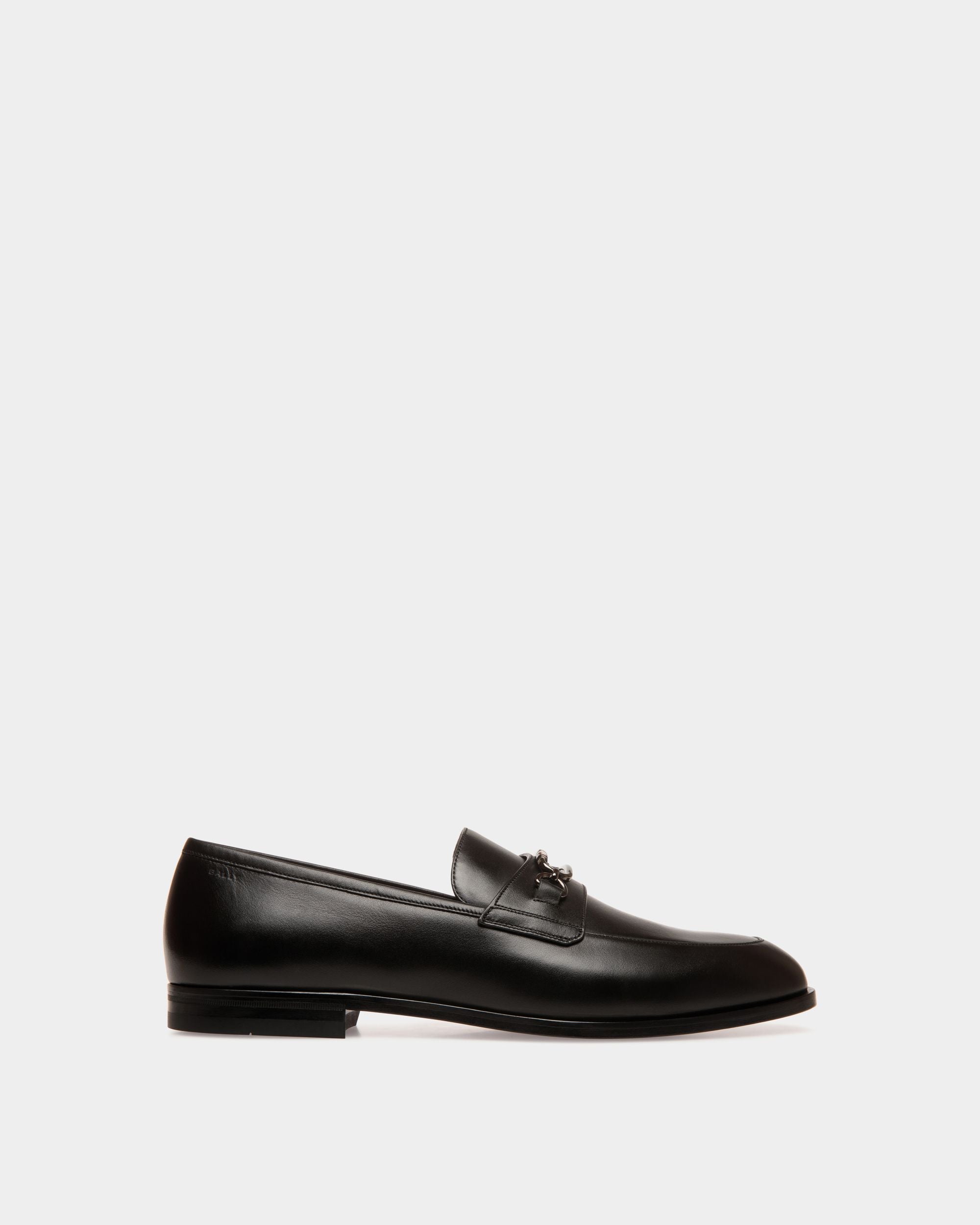 Loafer In Black  Leather - 男性 - Bally - 01