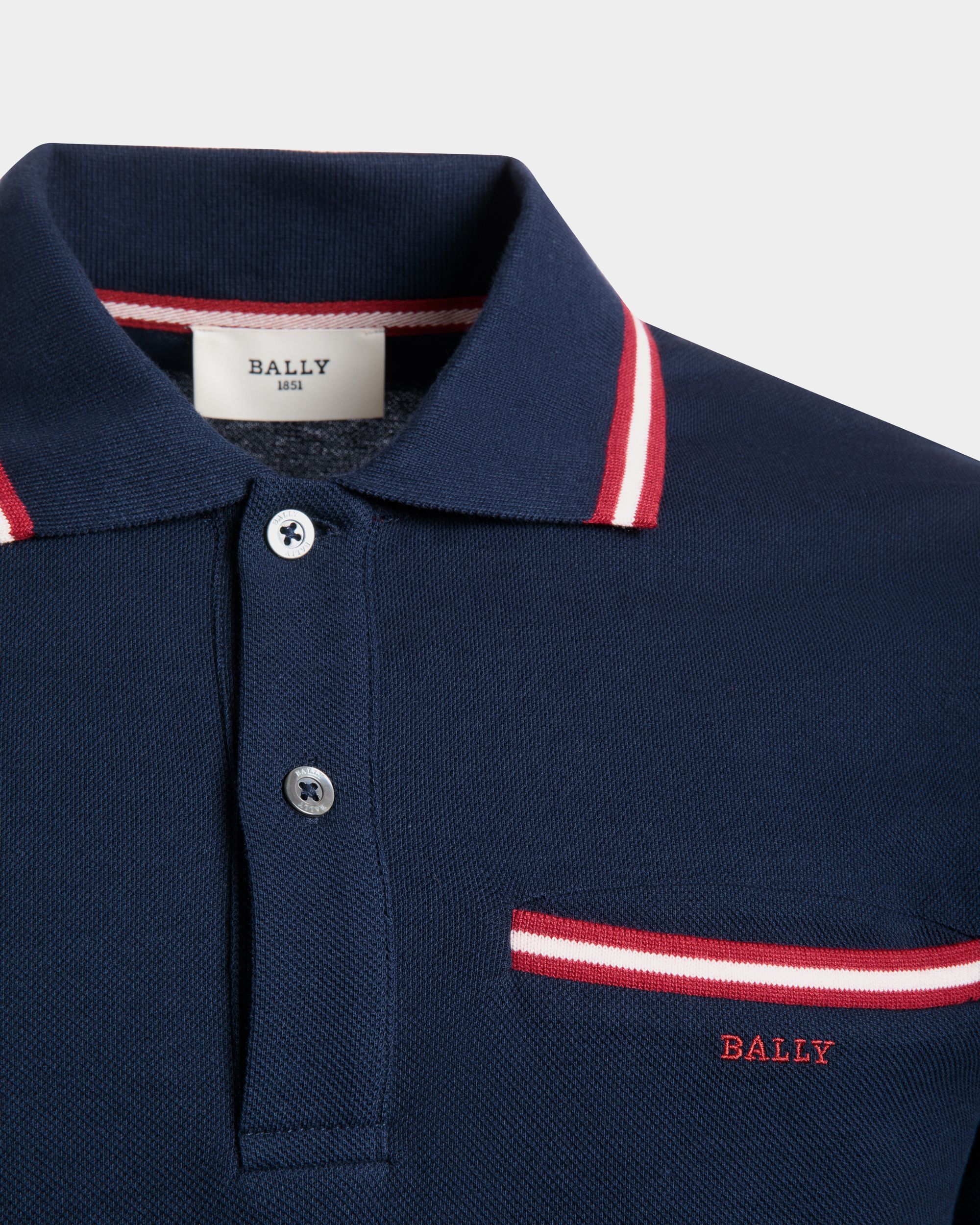 ポロシャツ ブルー コットンピケ - 男性 - Bally - 02