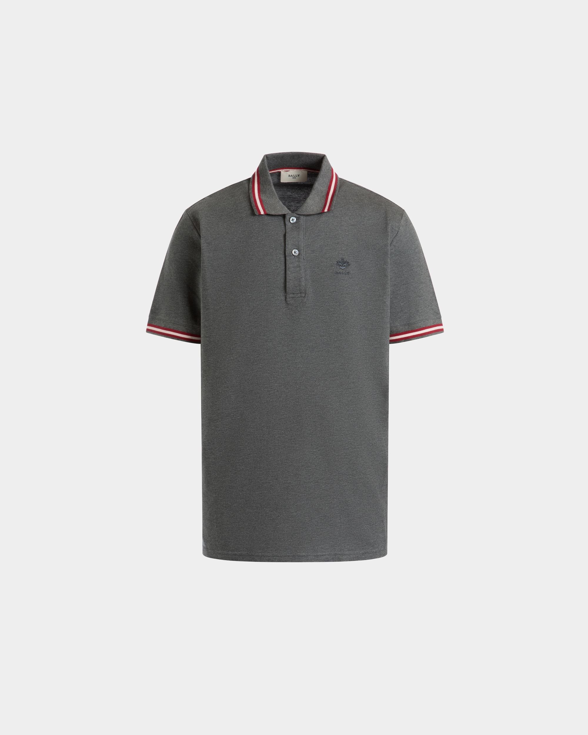 Polo In Grey Cotton - 男性 - Bally - 01