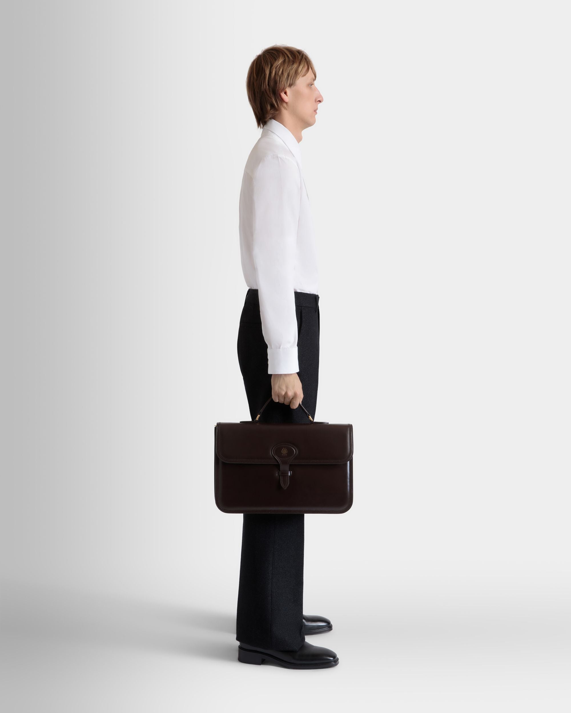 Beckett ブリーフケース エバノブラウン レザー - 男性 - Bally - 02