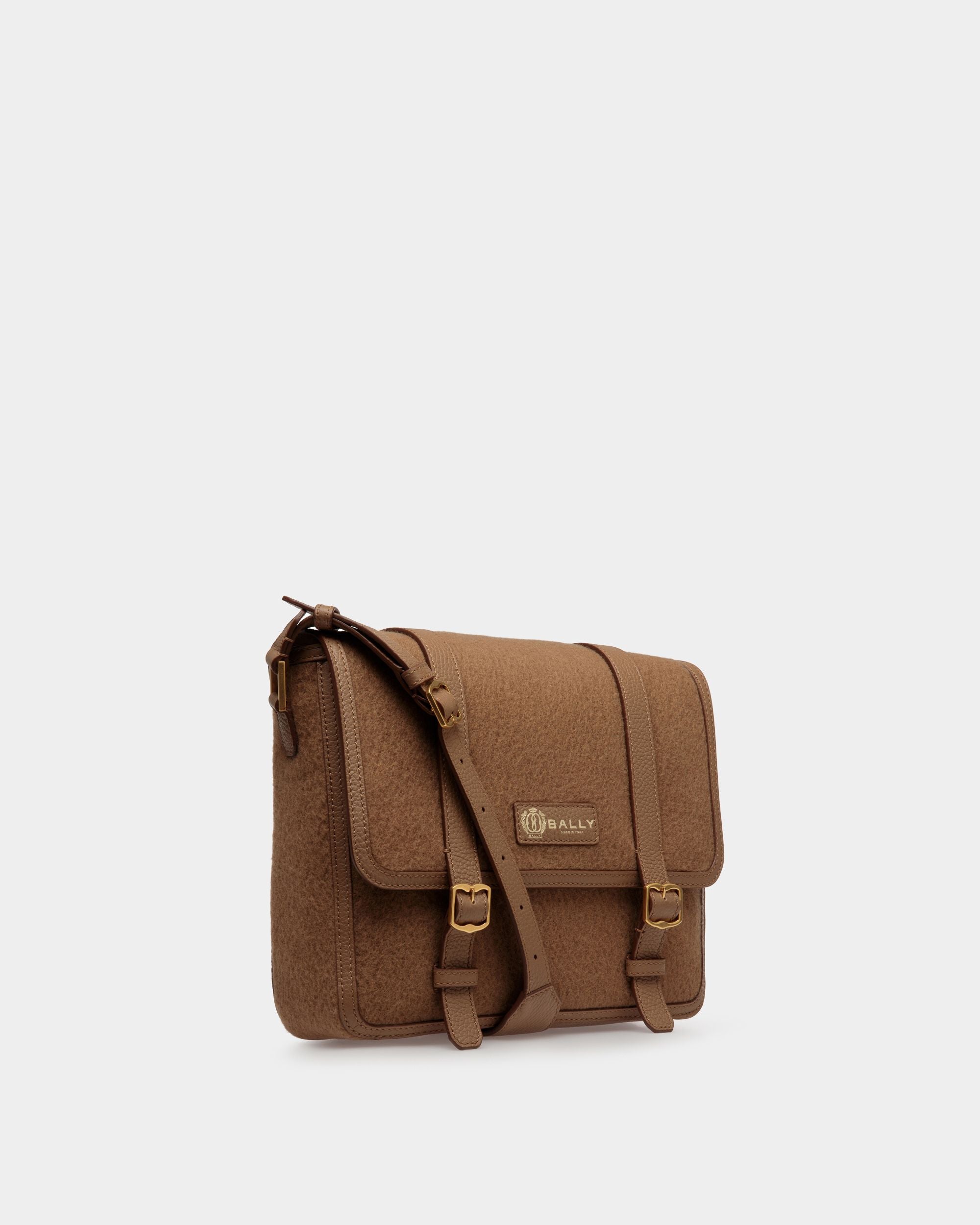 Gare メッセンジャーバッグ キャメル ファブリック＆レザー - 男性 - Bally - 03