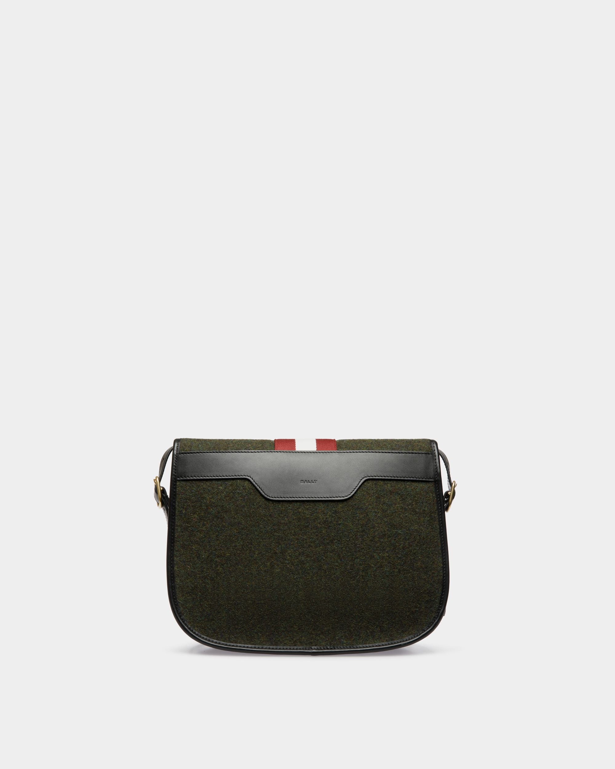 Beckett クロスボディバッグ ダークグリーン ウール＆レザー - 男性 - Bally - 03