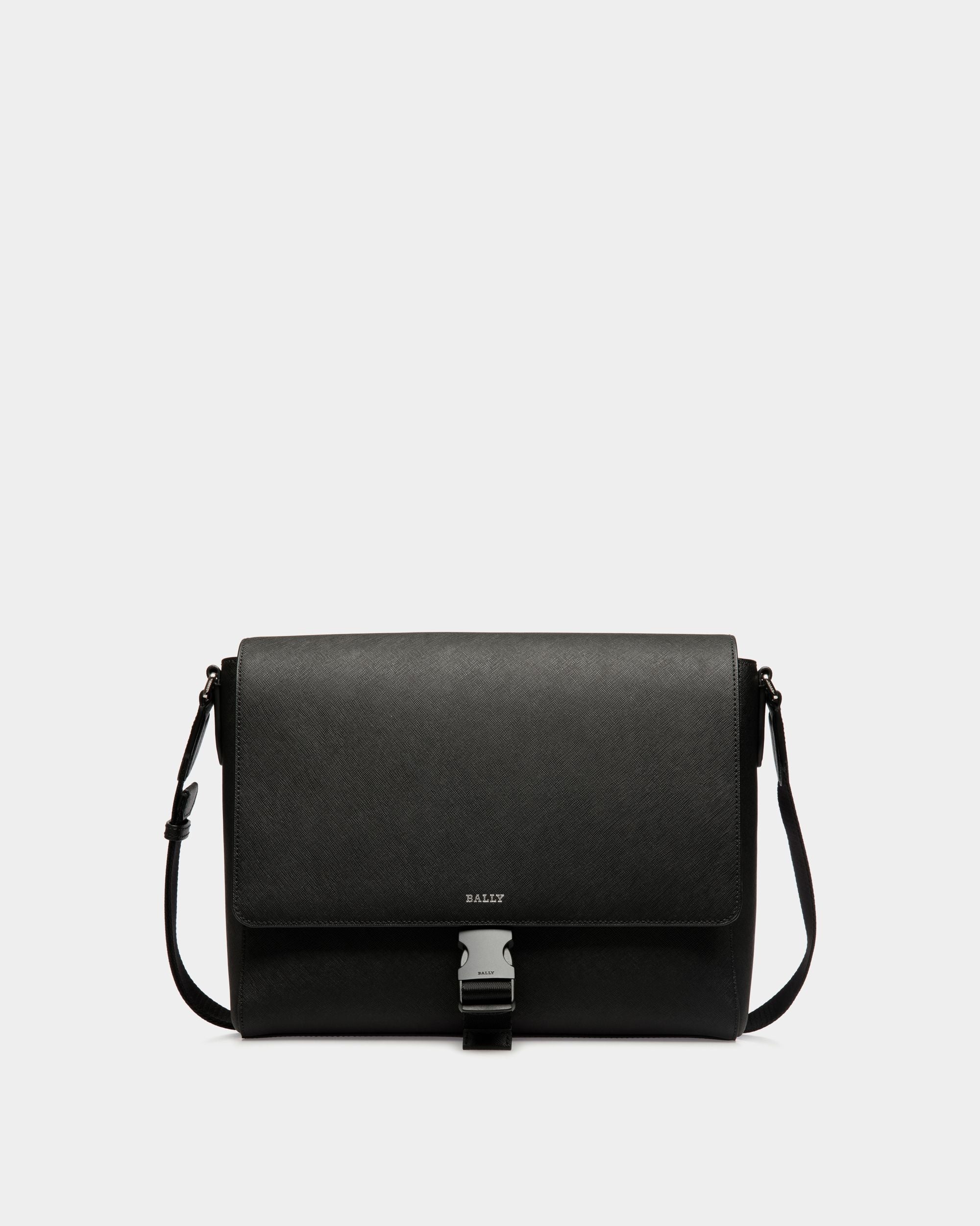 Messenger Bag In Black Bovine Split - 男性 - Bally - 01