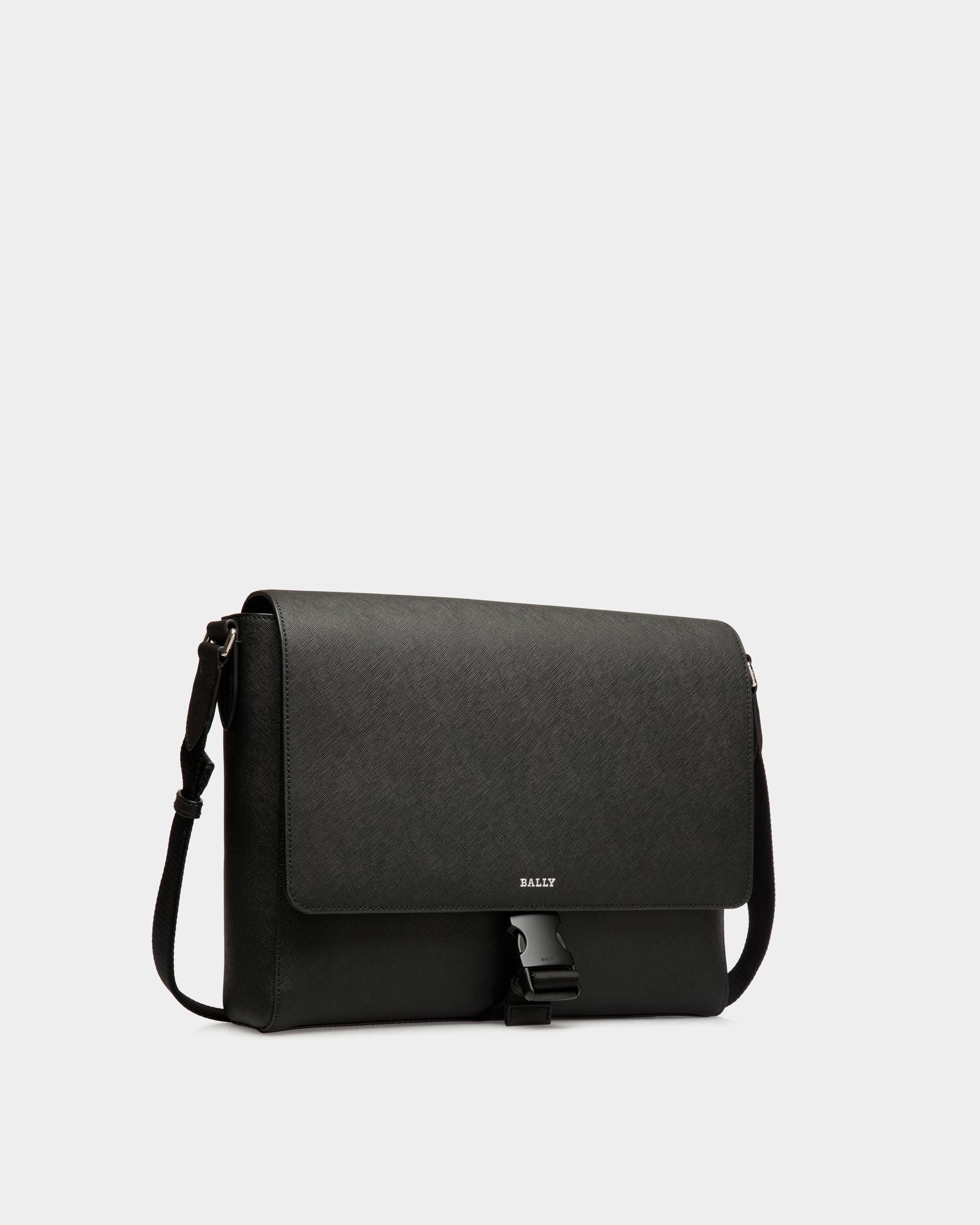 Messenger Bag In Black Bovine Split - 男性 - Bally - 03