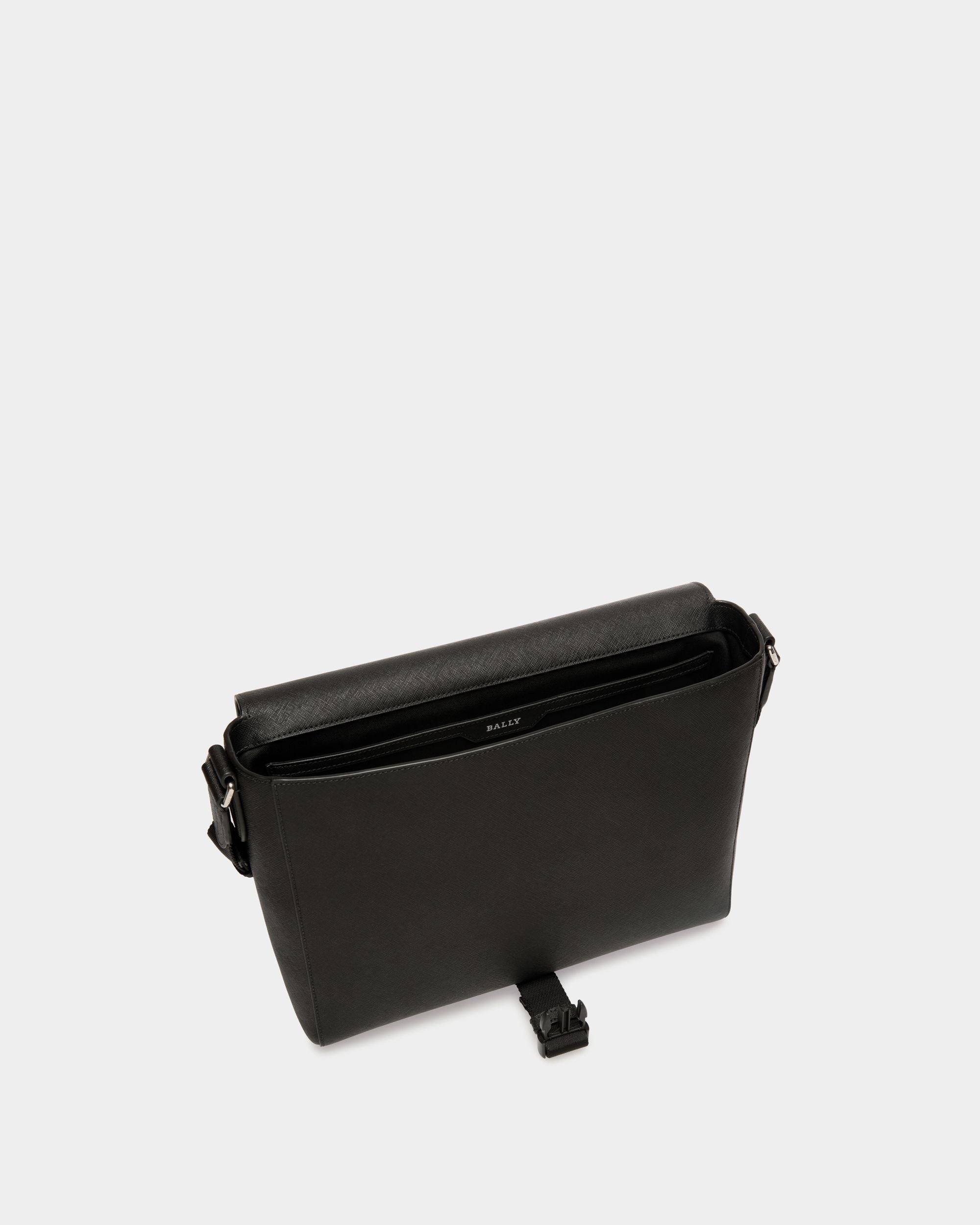 Messenger Bag In Black Bovine Split - 男性 - Bally - 04