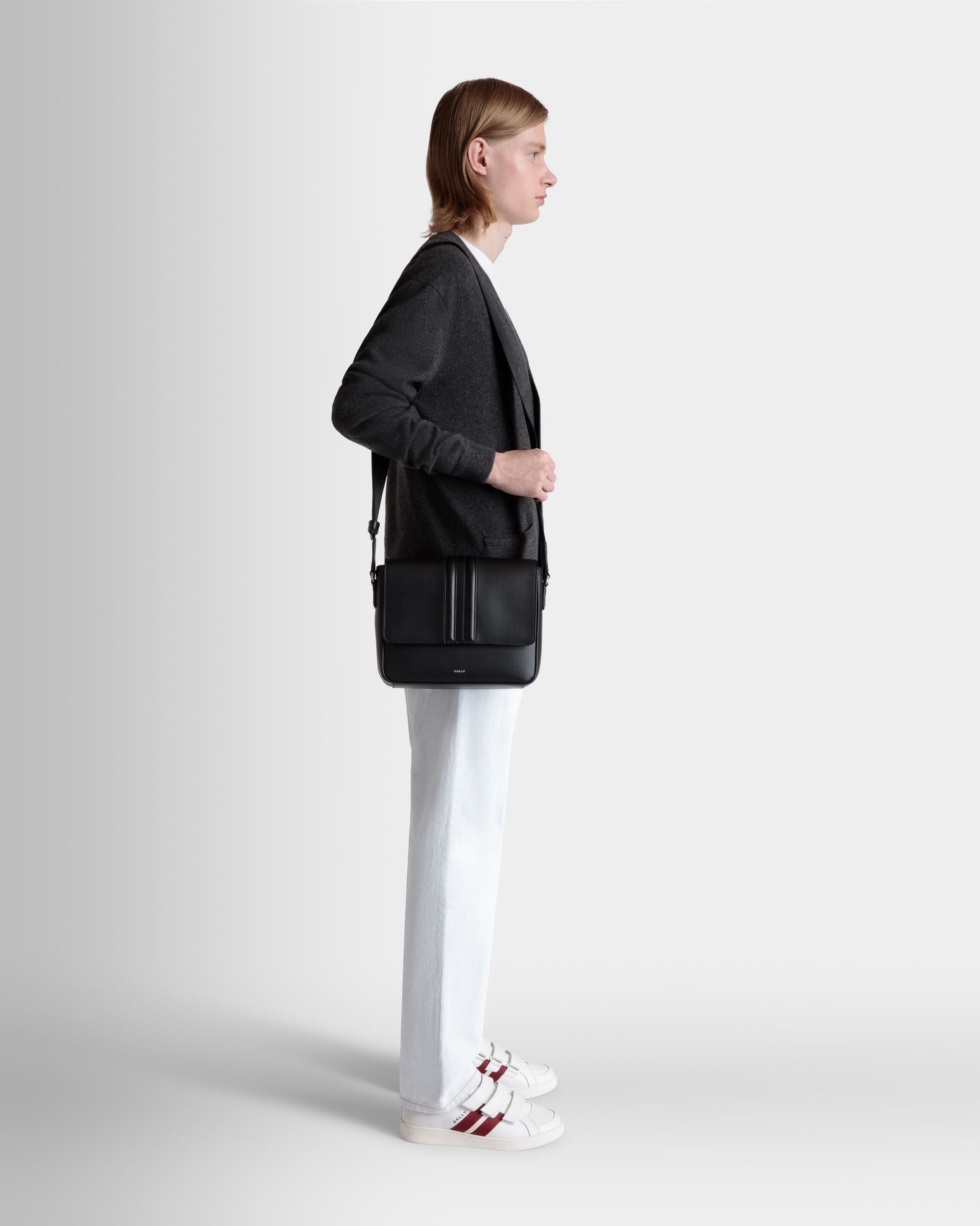 Mythos クロスボディバッグ ブラック リサイクルレザー - 男性 - Bally - 02