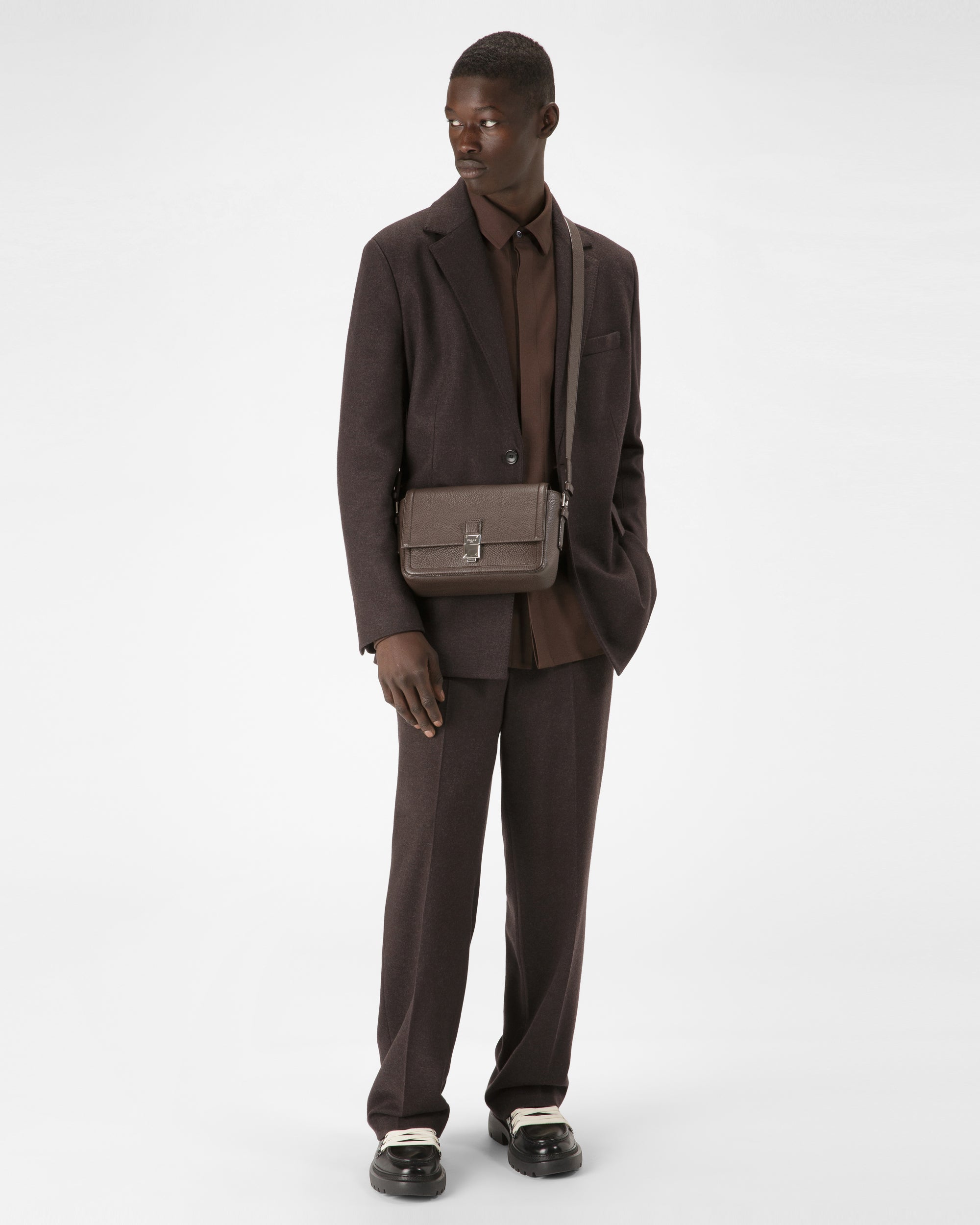 Soltedo エボニーブラウン レザー メッセンジャーバッグ - 男性 - Bally - 02