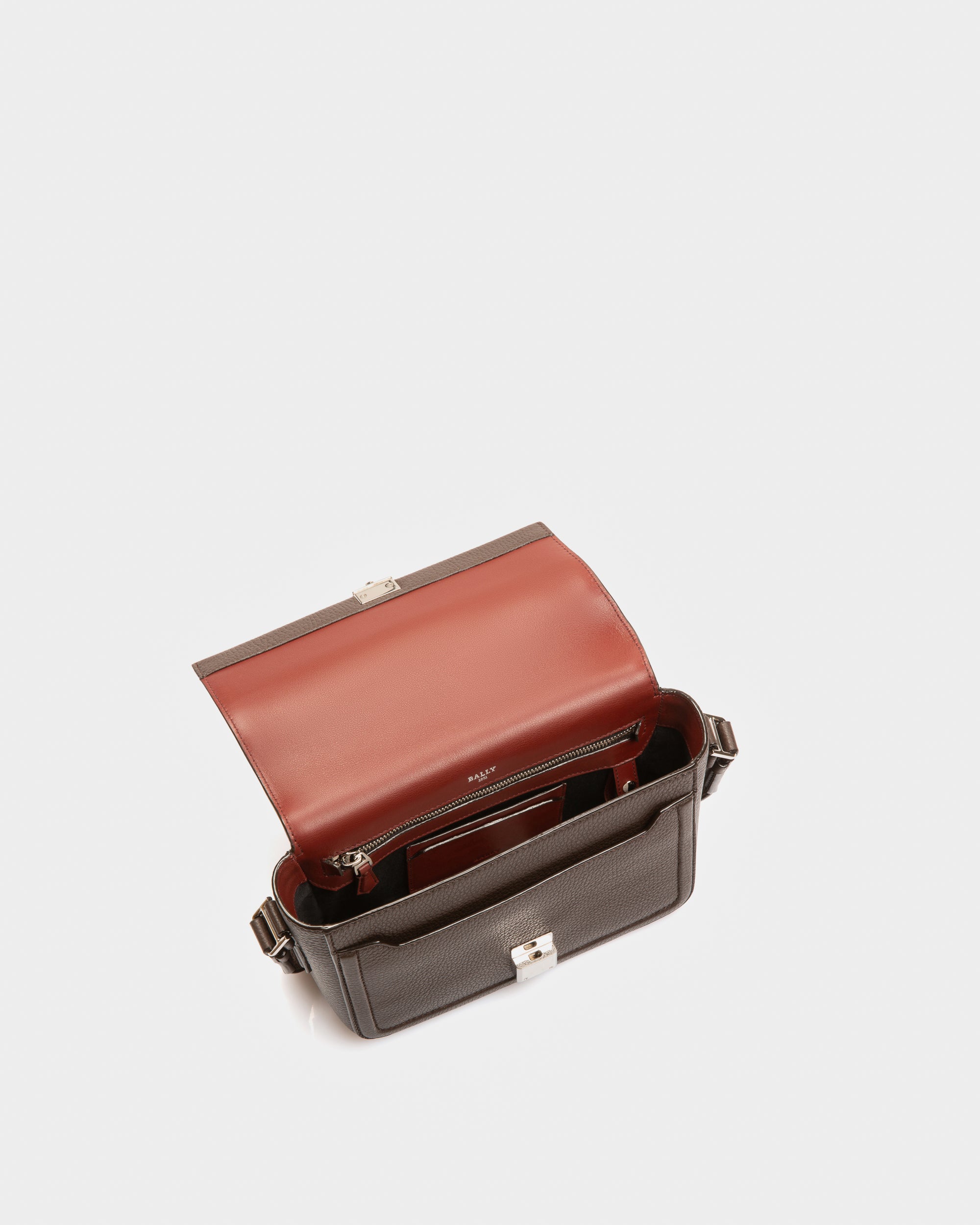 Soltedo エボニーブラウン レザー メッセンジャーバッグ - 男性 - Bally - 04