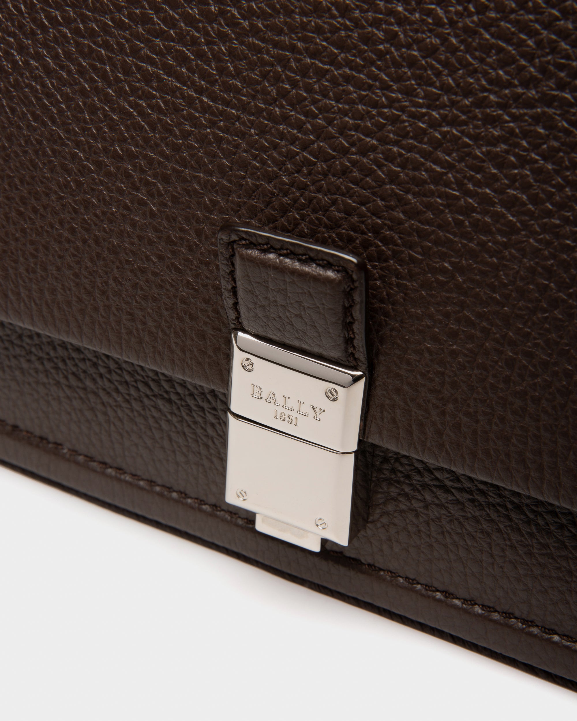 Soltedo エボニーブラウン レザー メッセンジャーバッグ - 男性 - Bally - 05