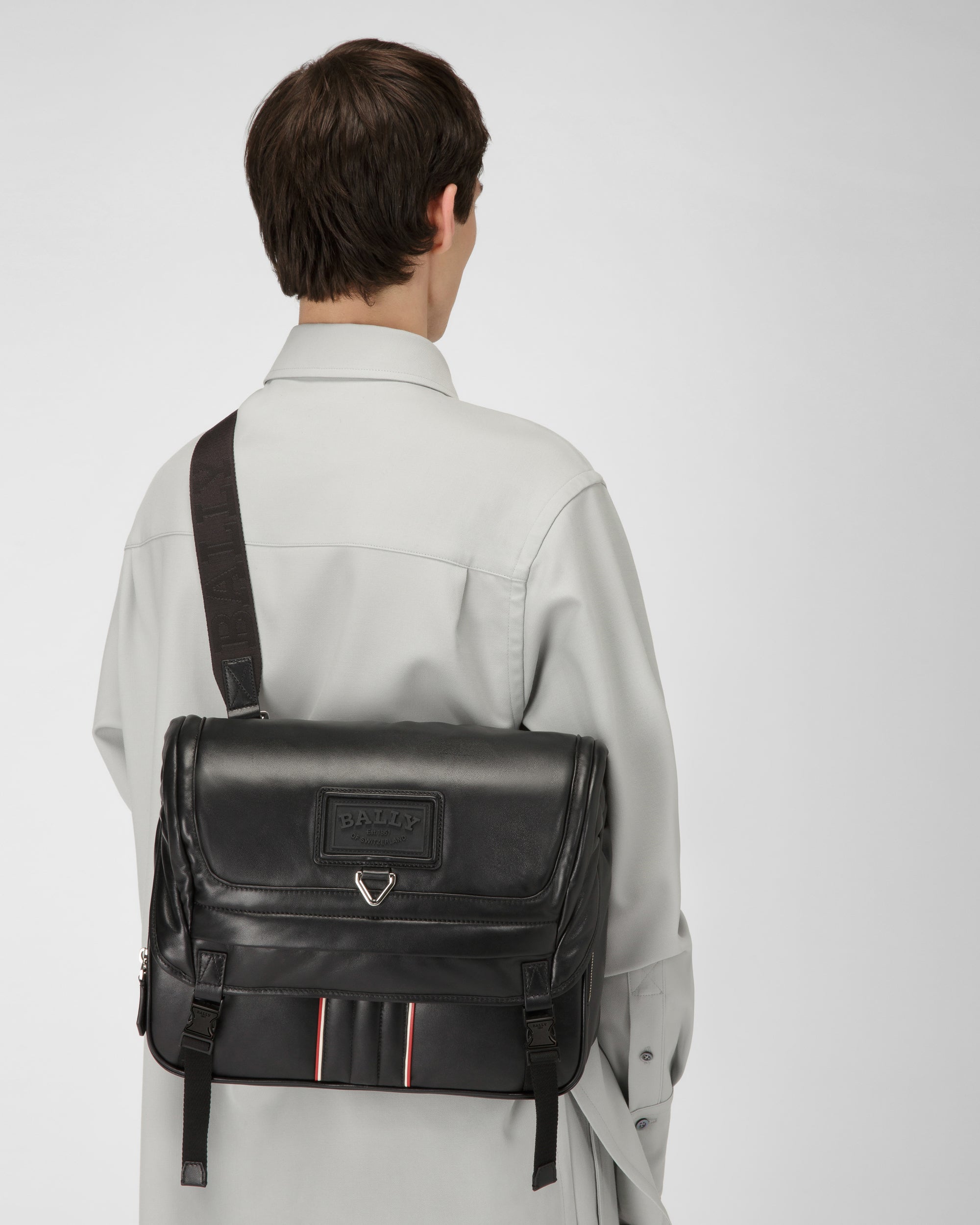 Adil ブラック レザー メッセンジャーバッグ - 男性 - Bally - 02
