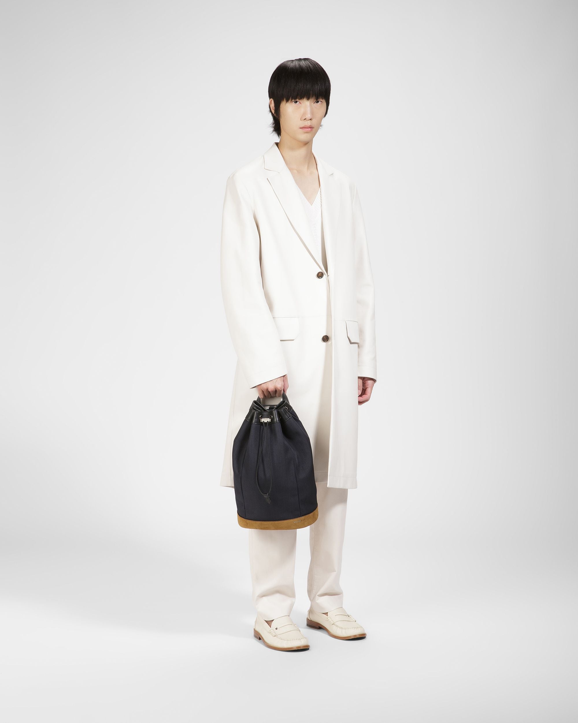 Cazes ミッドナイト レザー＆ナイロン スリングバッグ - 男性 - Bally - 08