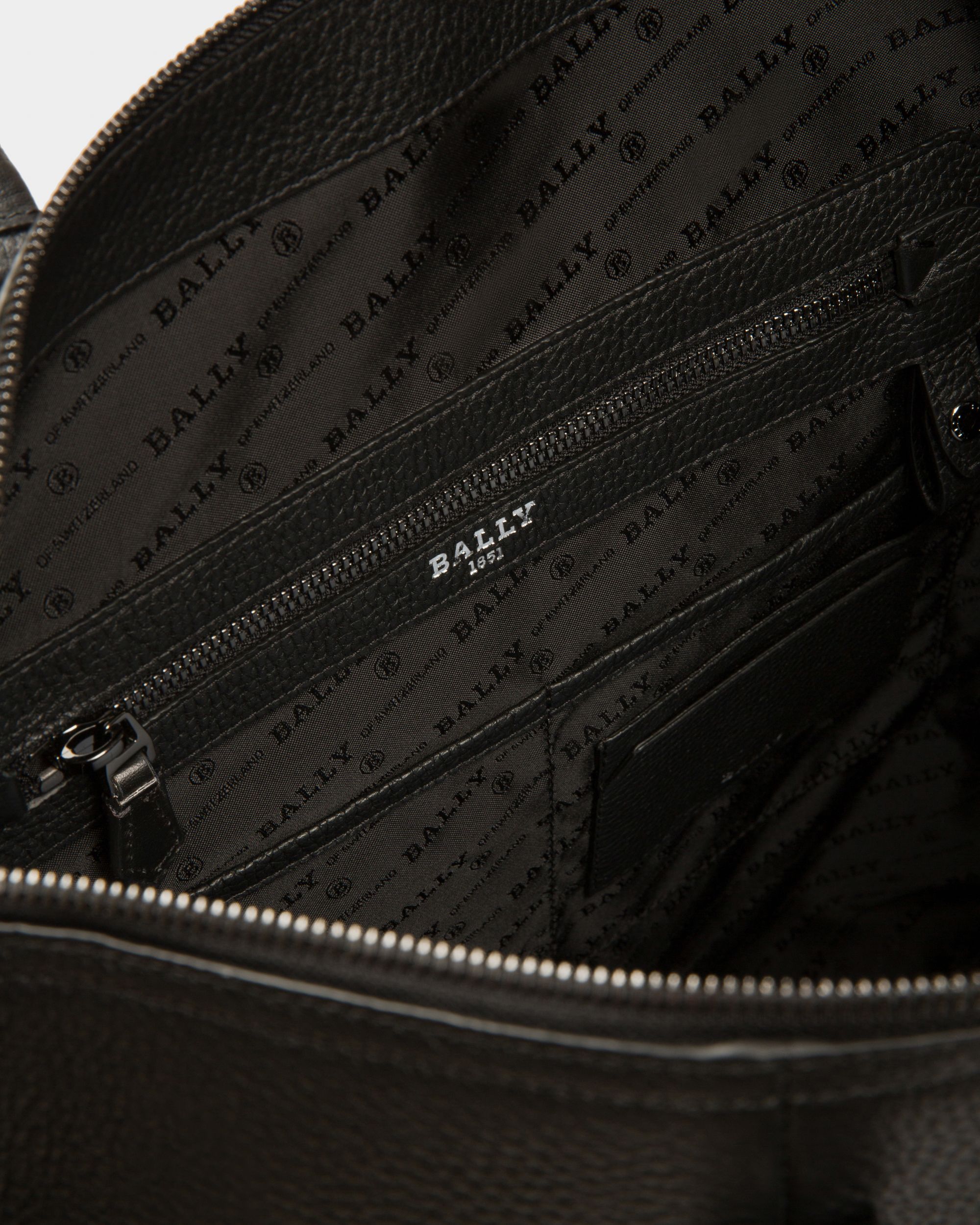 Bickie ブラック レザー トートバッグ - 男性 - Bally - 05