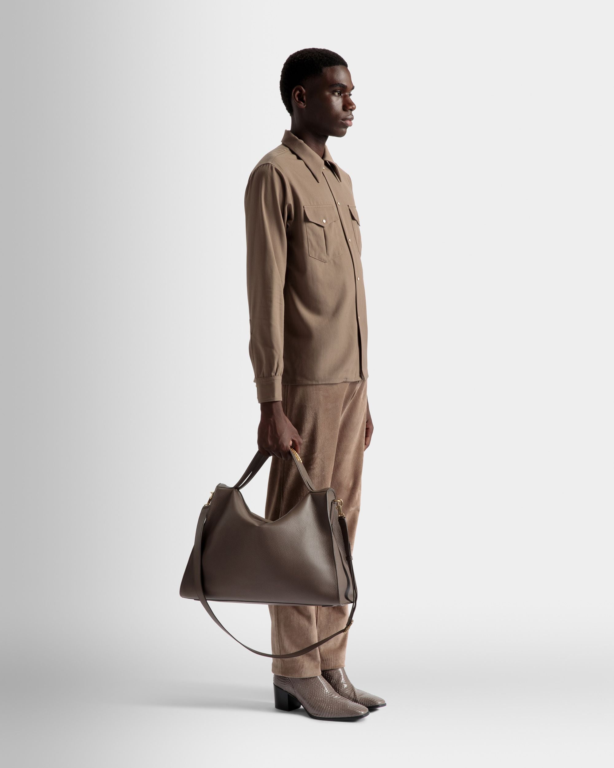 Arkle ソフト トートバッグ グレー レザー - 男性 - Bally - 02