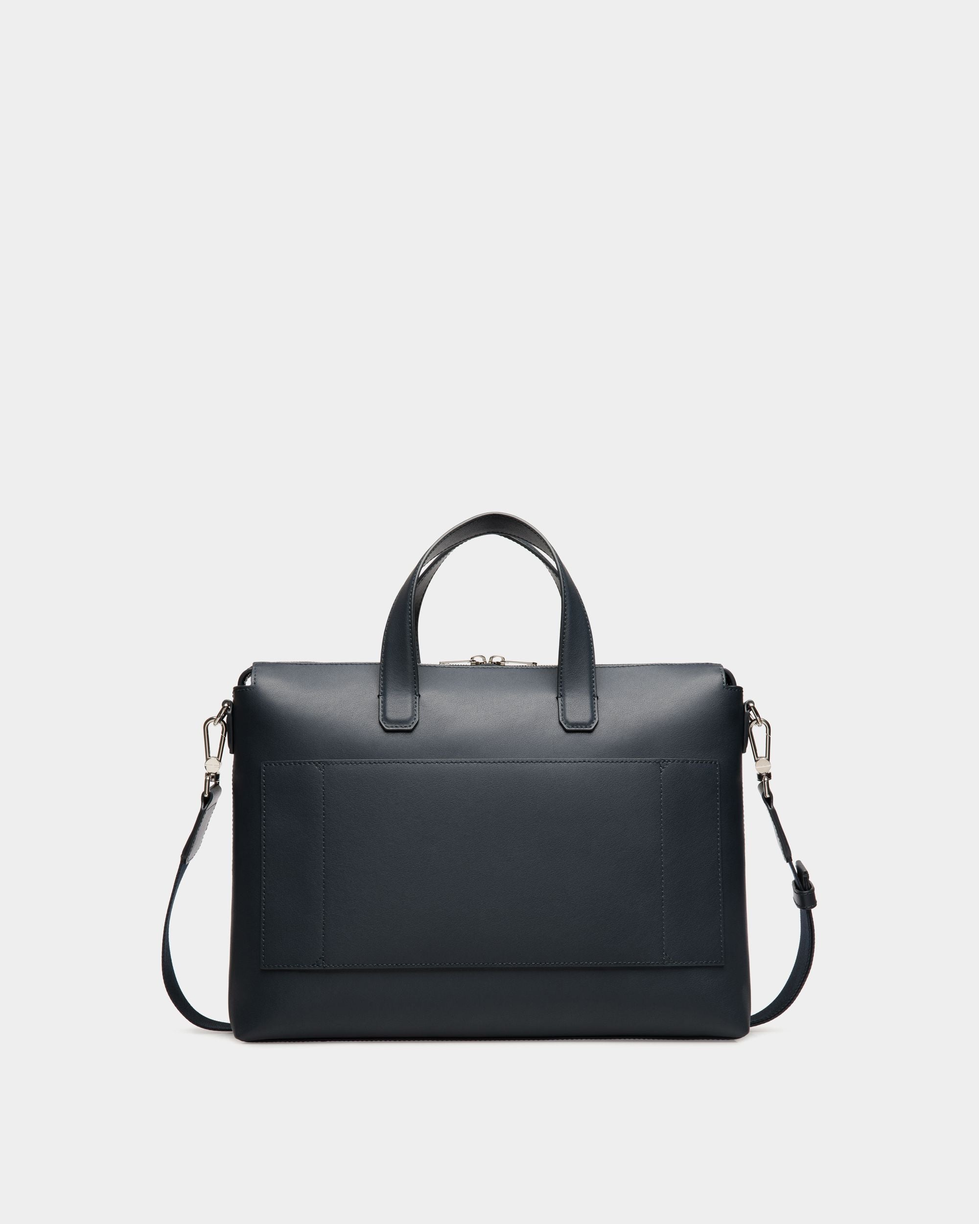 Brief Case In Blue  Leather - 男性 - Bally - 02