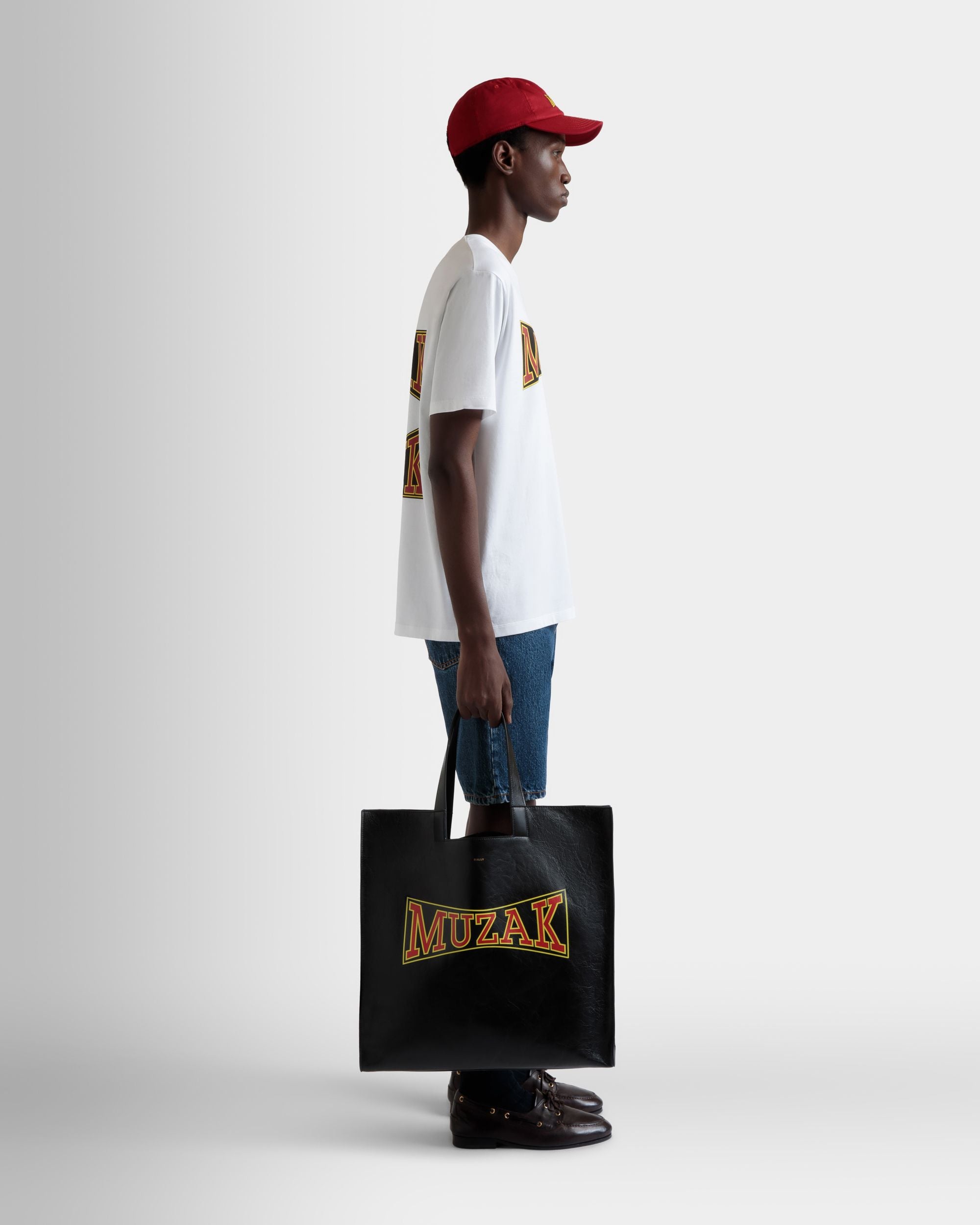 DJ Leo Mas x Bally トートバッグ ブラック レザー Muzakプリント - 男性 - Bally - 02