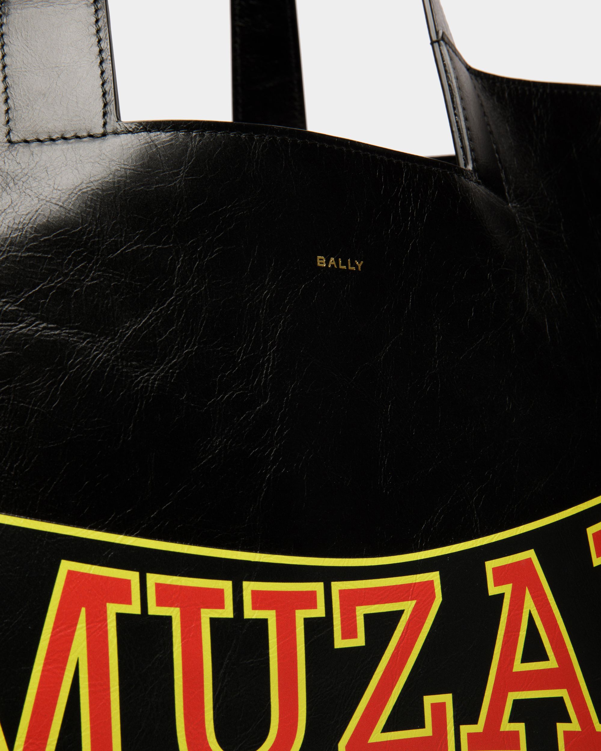 DJ Leo Mas x Bally トートバッグ ブラック レザー Muzakプリント - 男性 - Bally - 06