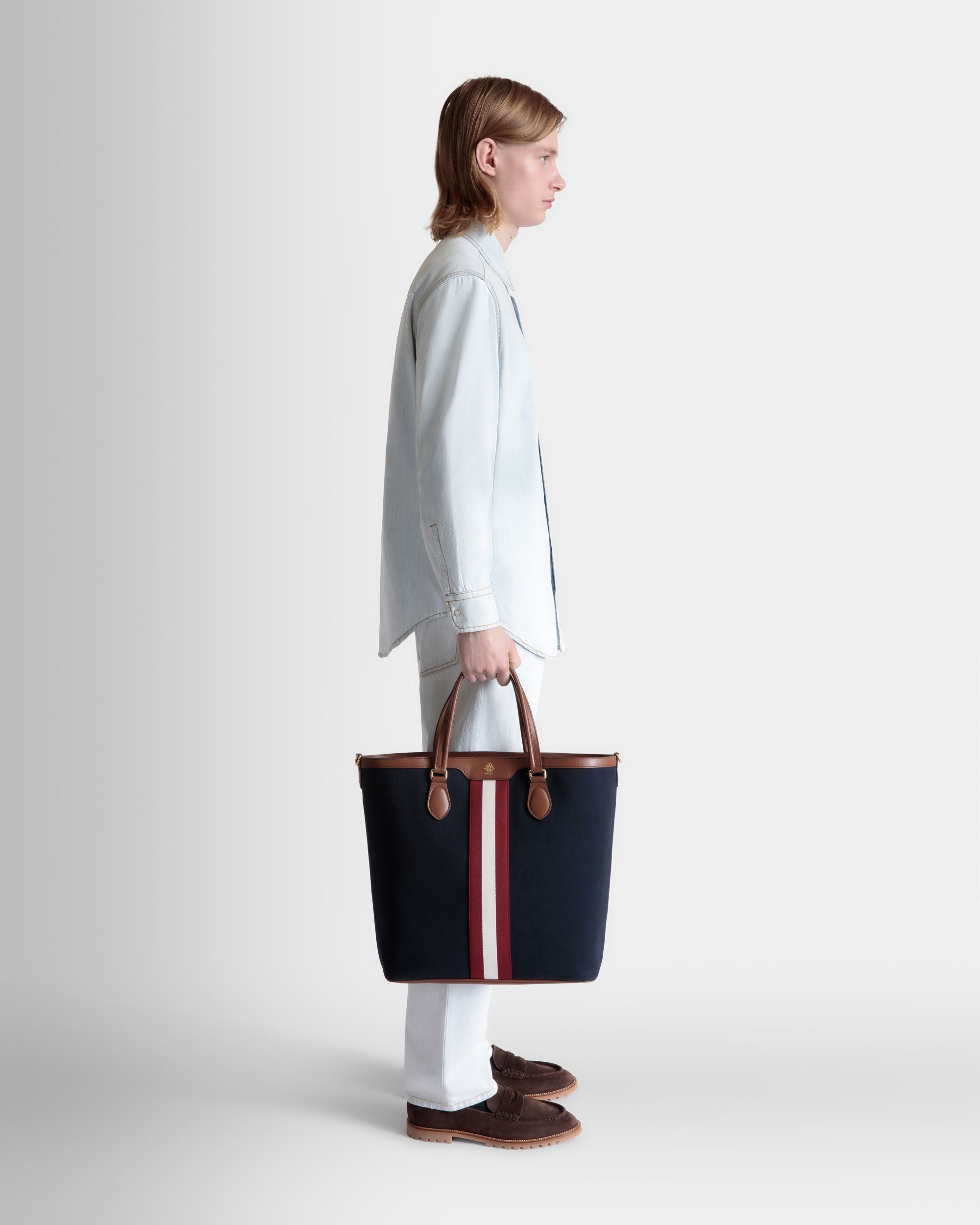Beckett トートバッグ ネイビーブルー コットンキャンバス - 男性 - Bally - 02