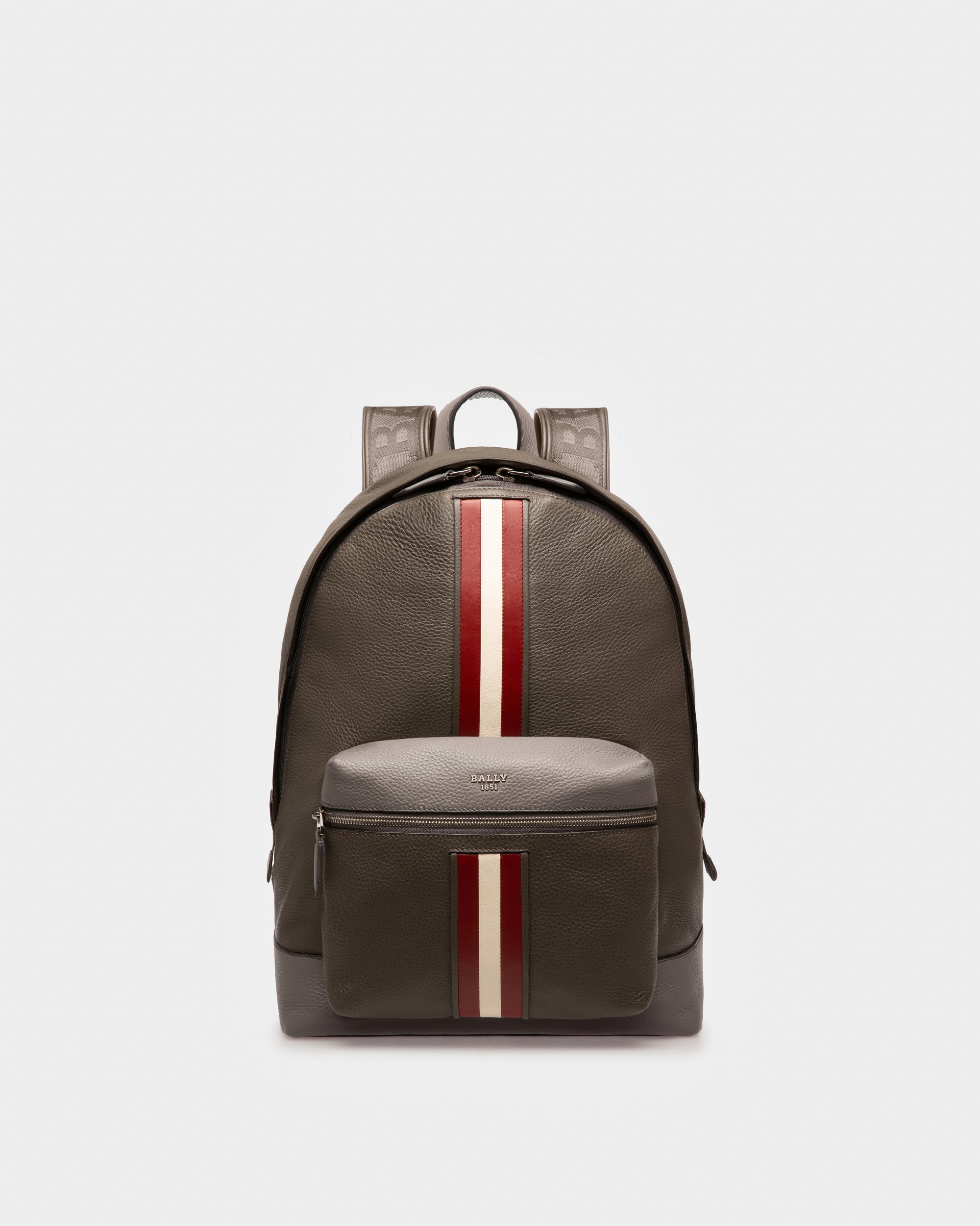 Harper アーミーグリーン レザー バックパック - 男性 - Bally - 01