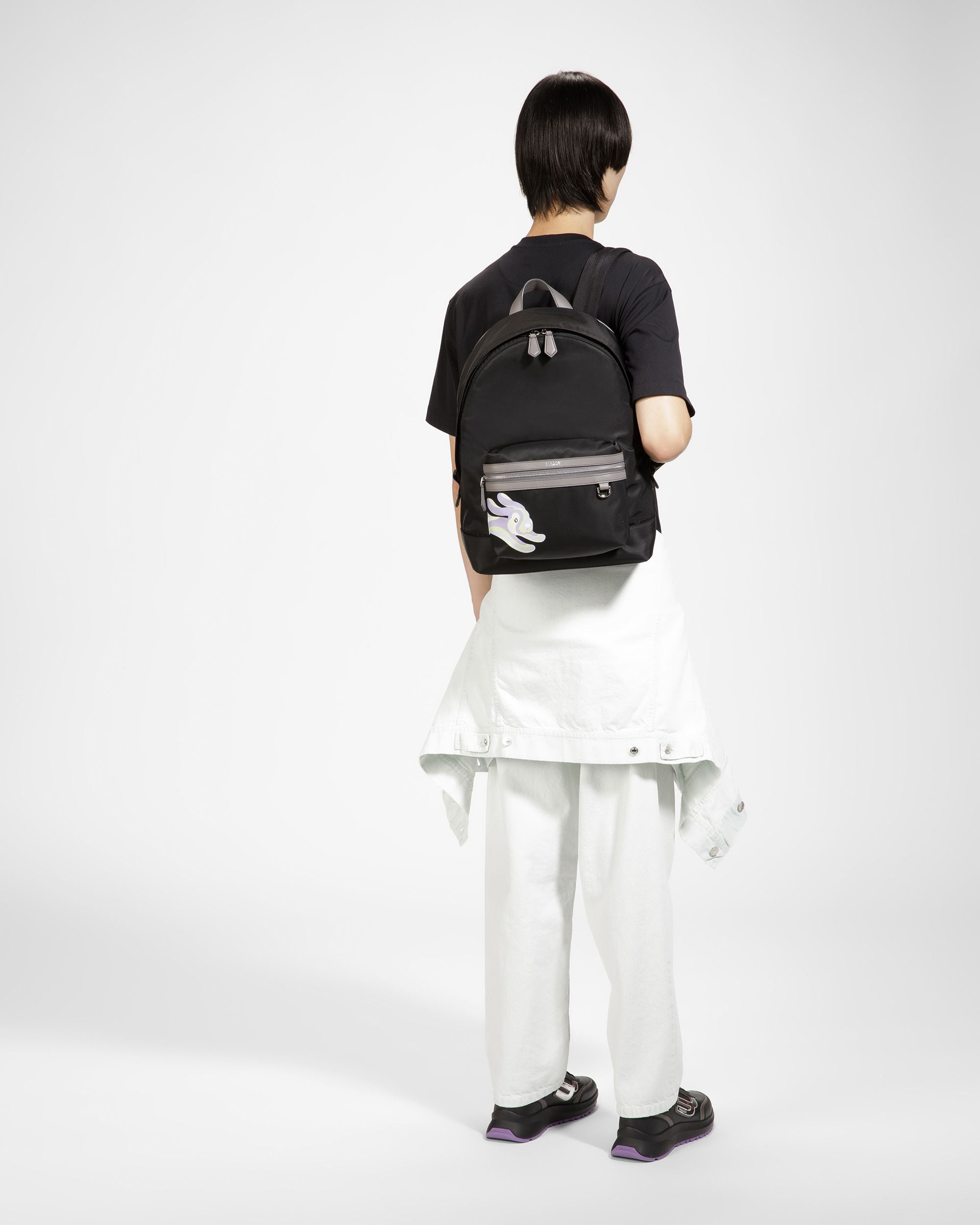 Harper ブラック ナイロン＆レザー バックパック - 男性 - Bally - 04