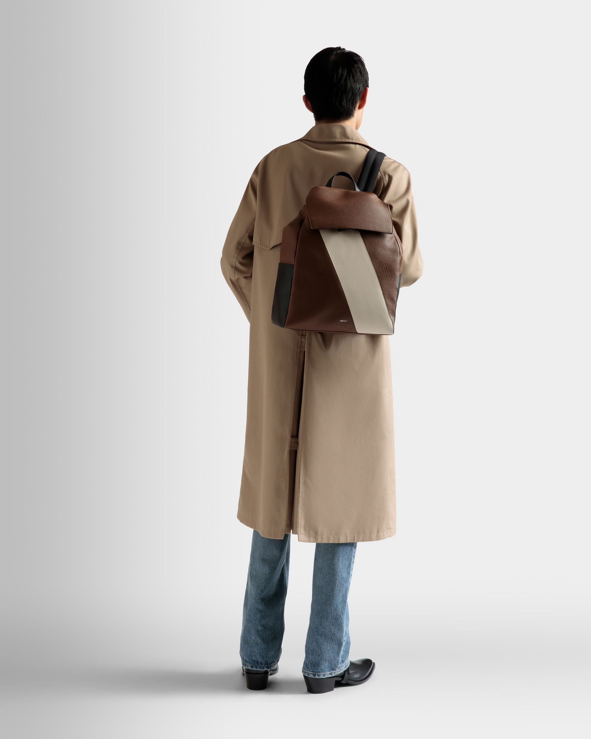 Lago バックパック ブラウン レザー - 男性 - Bally - 02