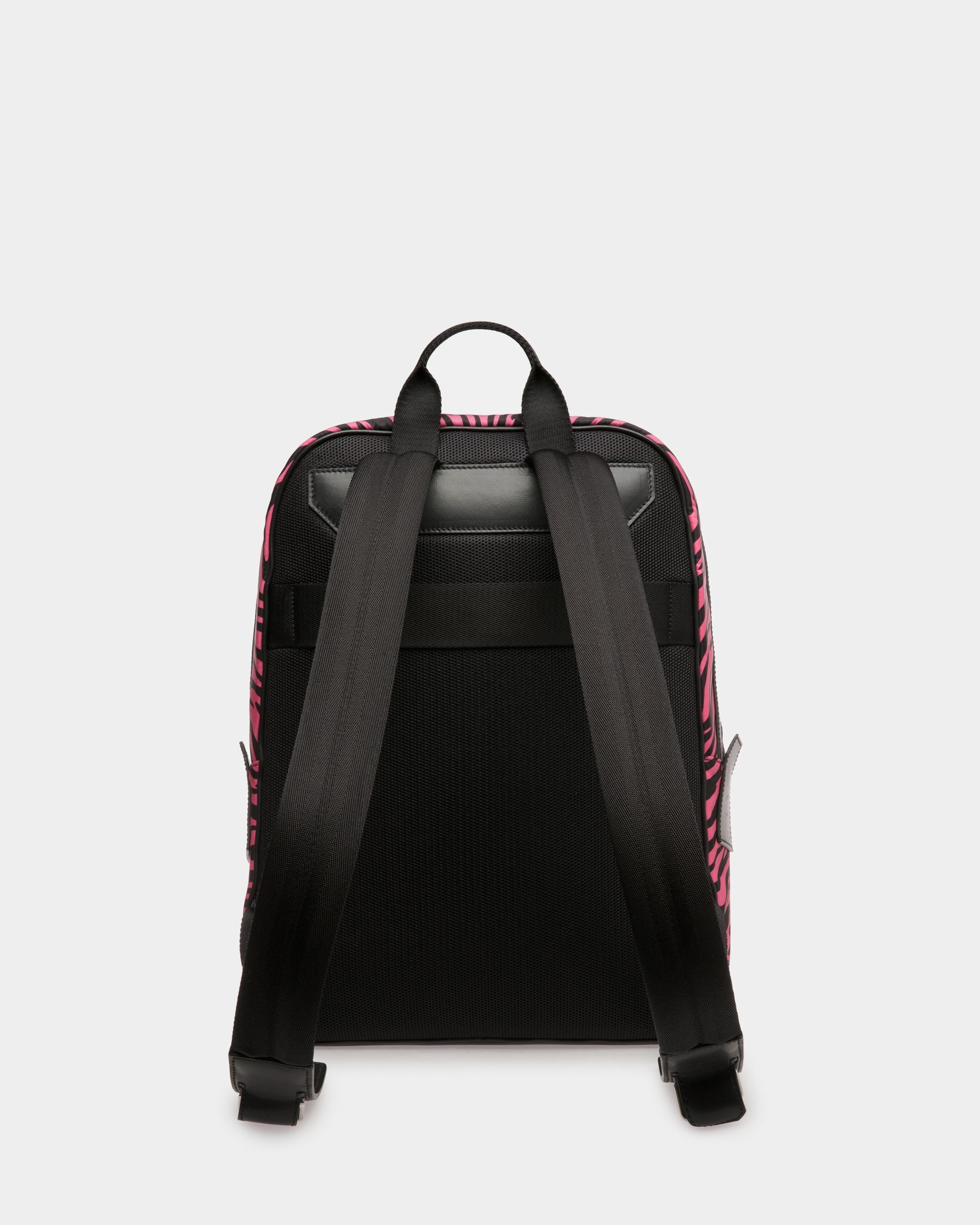 Zebra Crossing バックパック ピンク＆ブラック ファブリック＆ナイロン - 男性 - Bally - 02