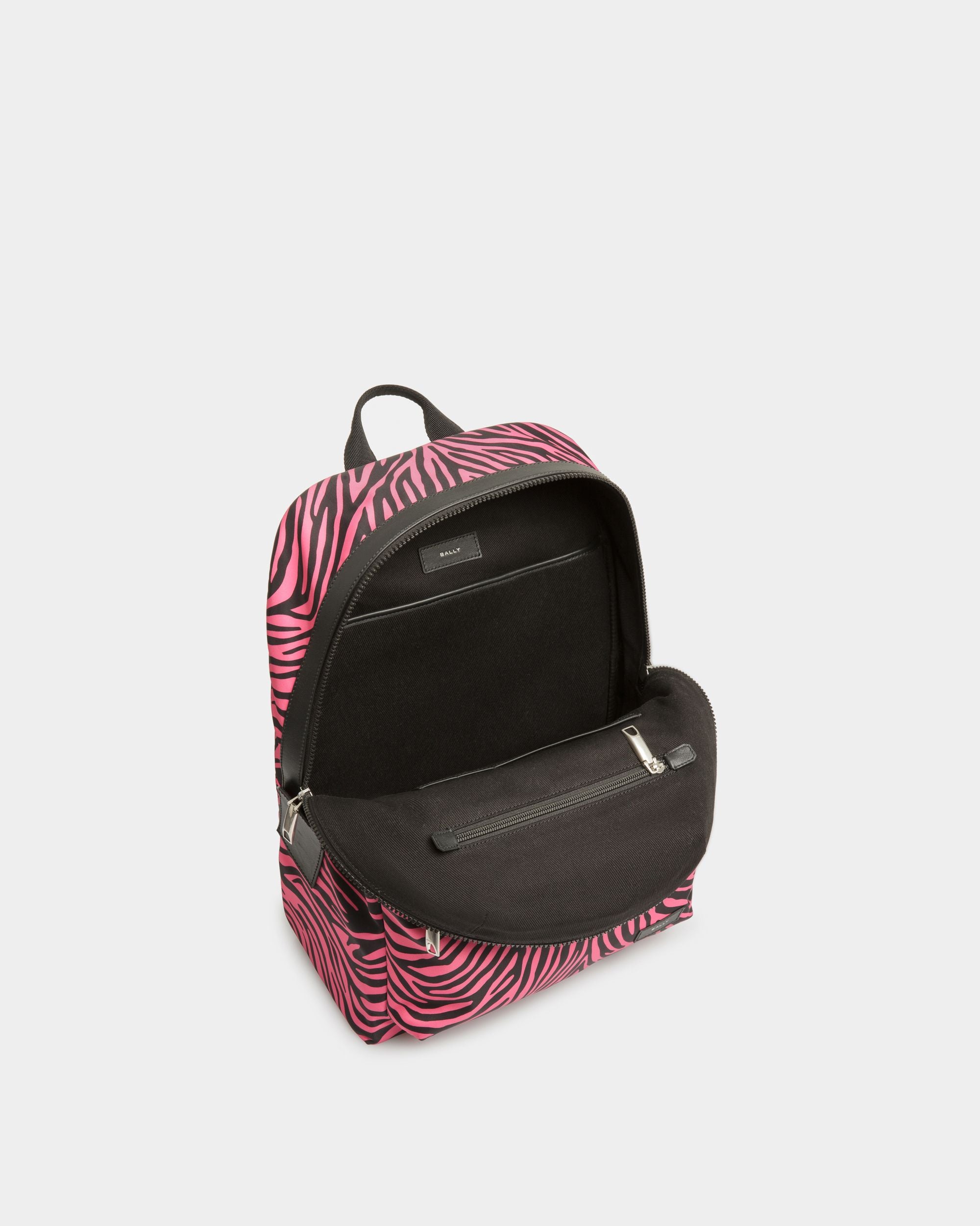 Zebra Crossing バックパック ピンク＆ブラック ファブリック＆ナイロン - 男性 - Bally - 04