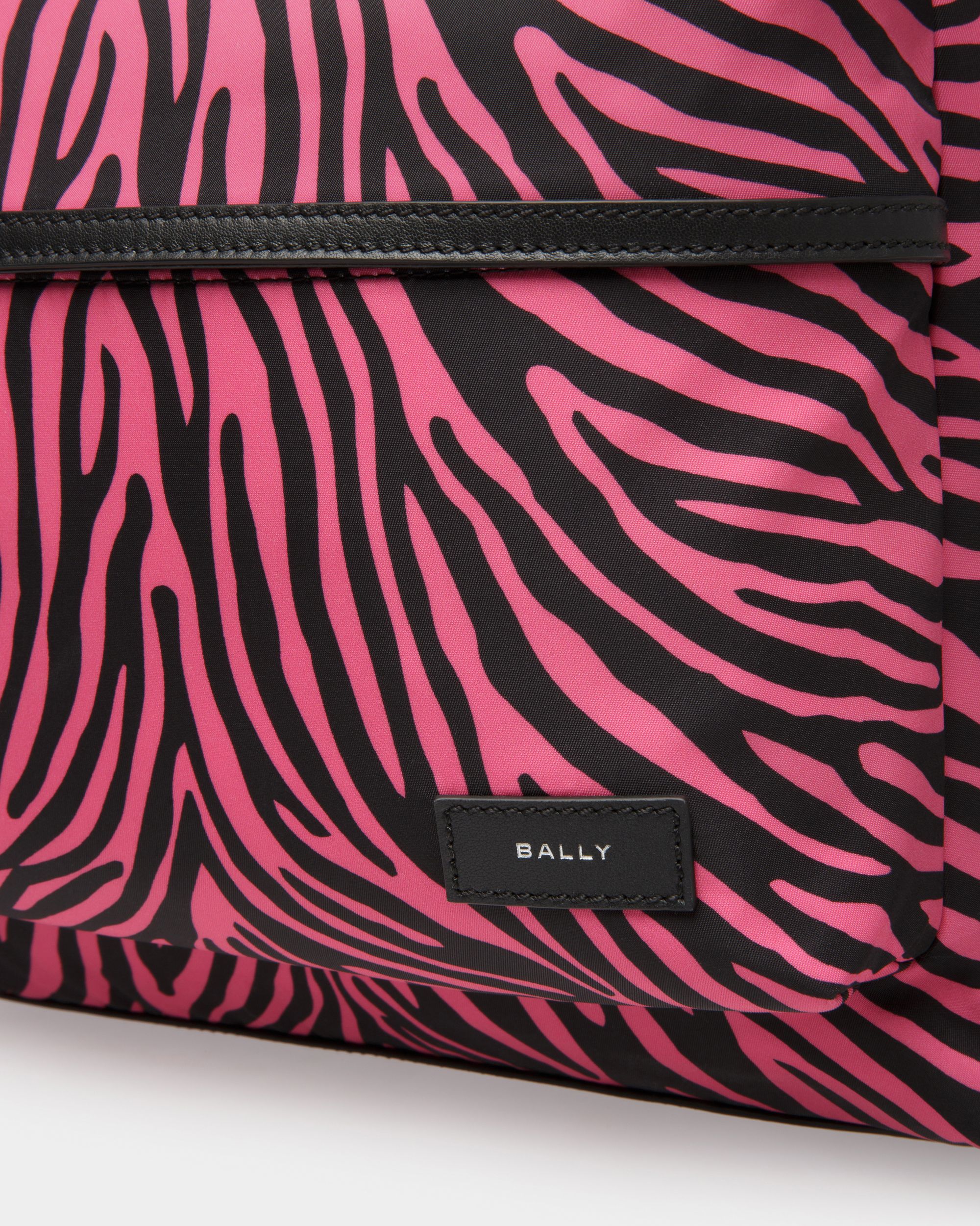 Zebra Crossing バックパック ピンク＆ブラック ファブリック＆ナイロン - 男性 - Bally - 05