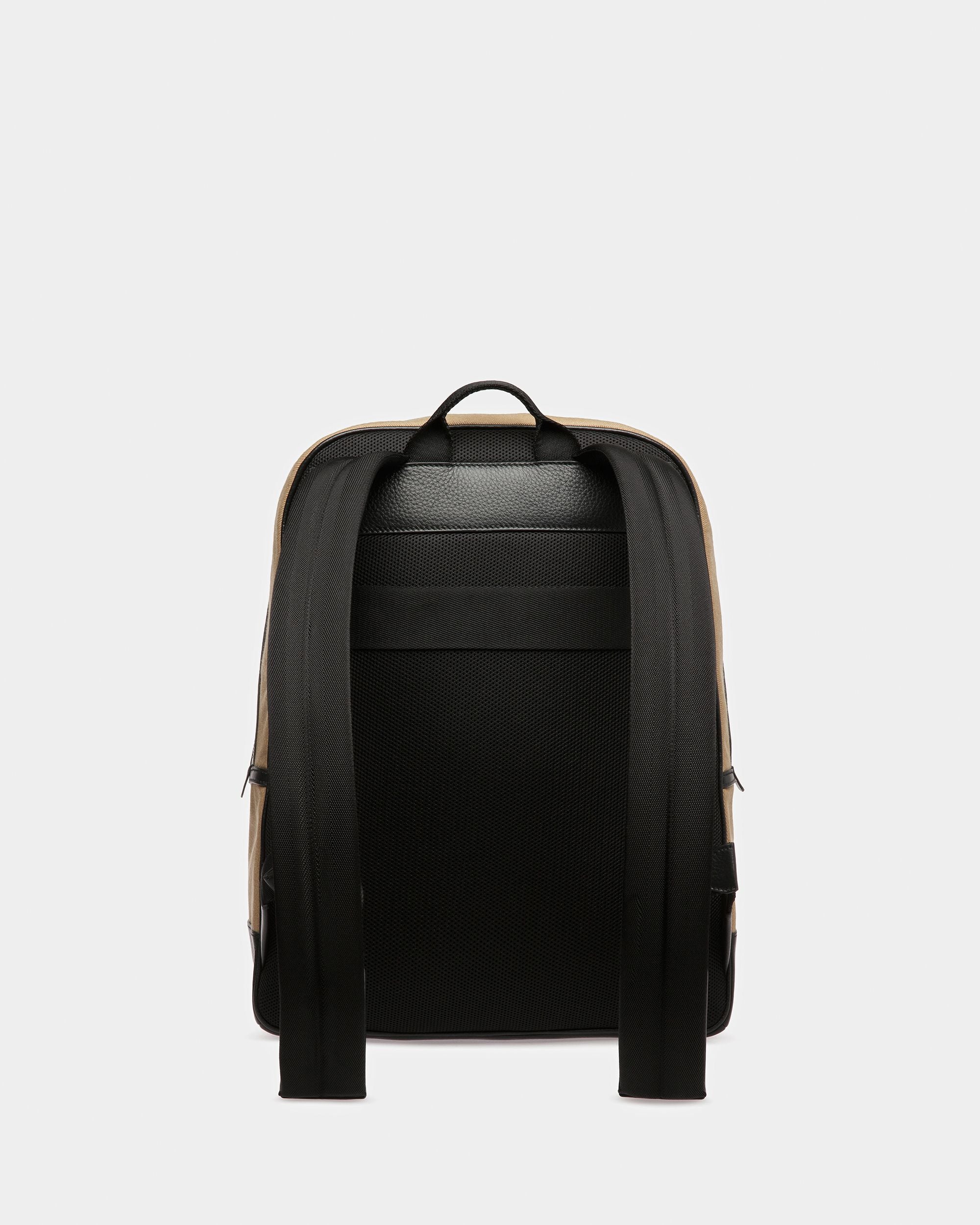 Bar バックパック サンド＆ブラック ファブリック＆レザー - 男性 - Bally - 03