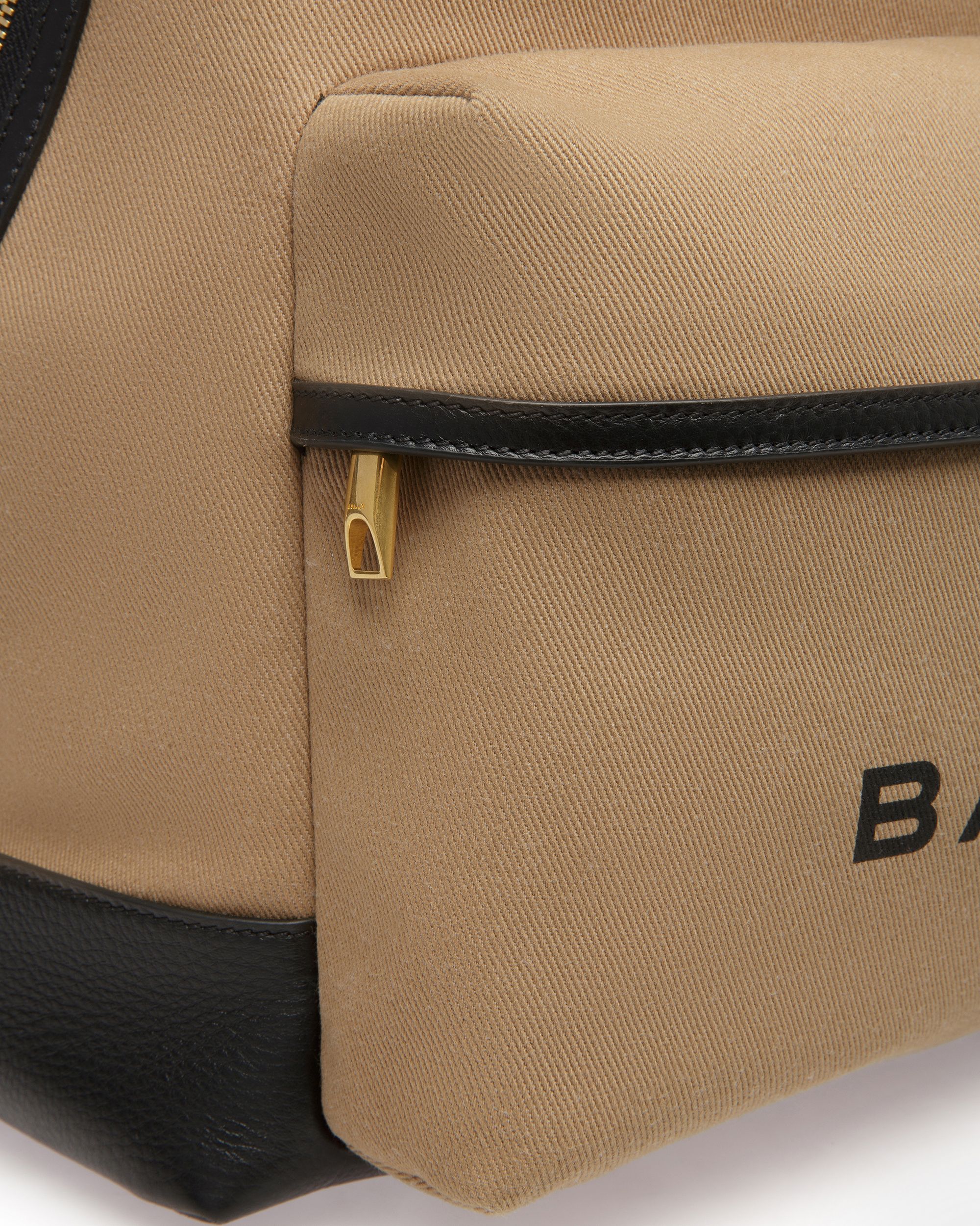 Bar バックパック サンド＆ブラック ファブリック＆レザー - 男性 - Bally - 06