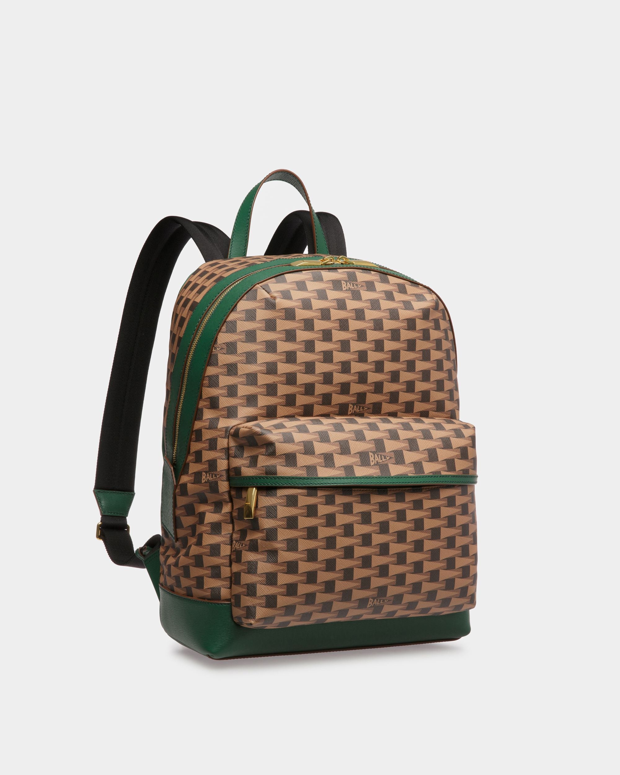 Pennant バックパック デザートブラウン＆カーキ レザー＆TPU - 男性 - Bally - 03