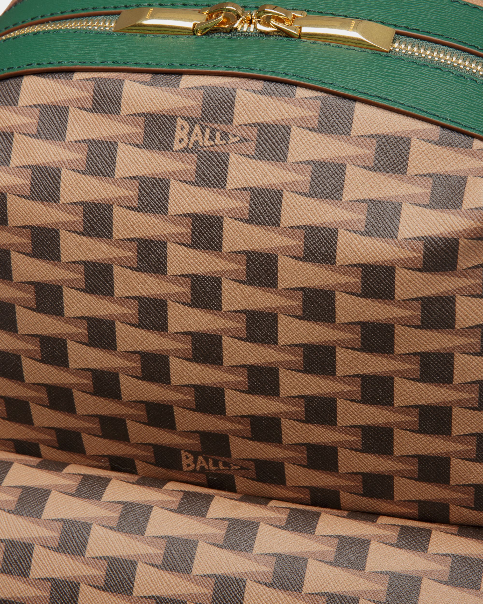 Pennant バックパック デザートブラウン＆カーキ レザー＆TPU - 男性 - Bally - 05