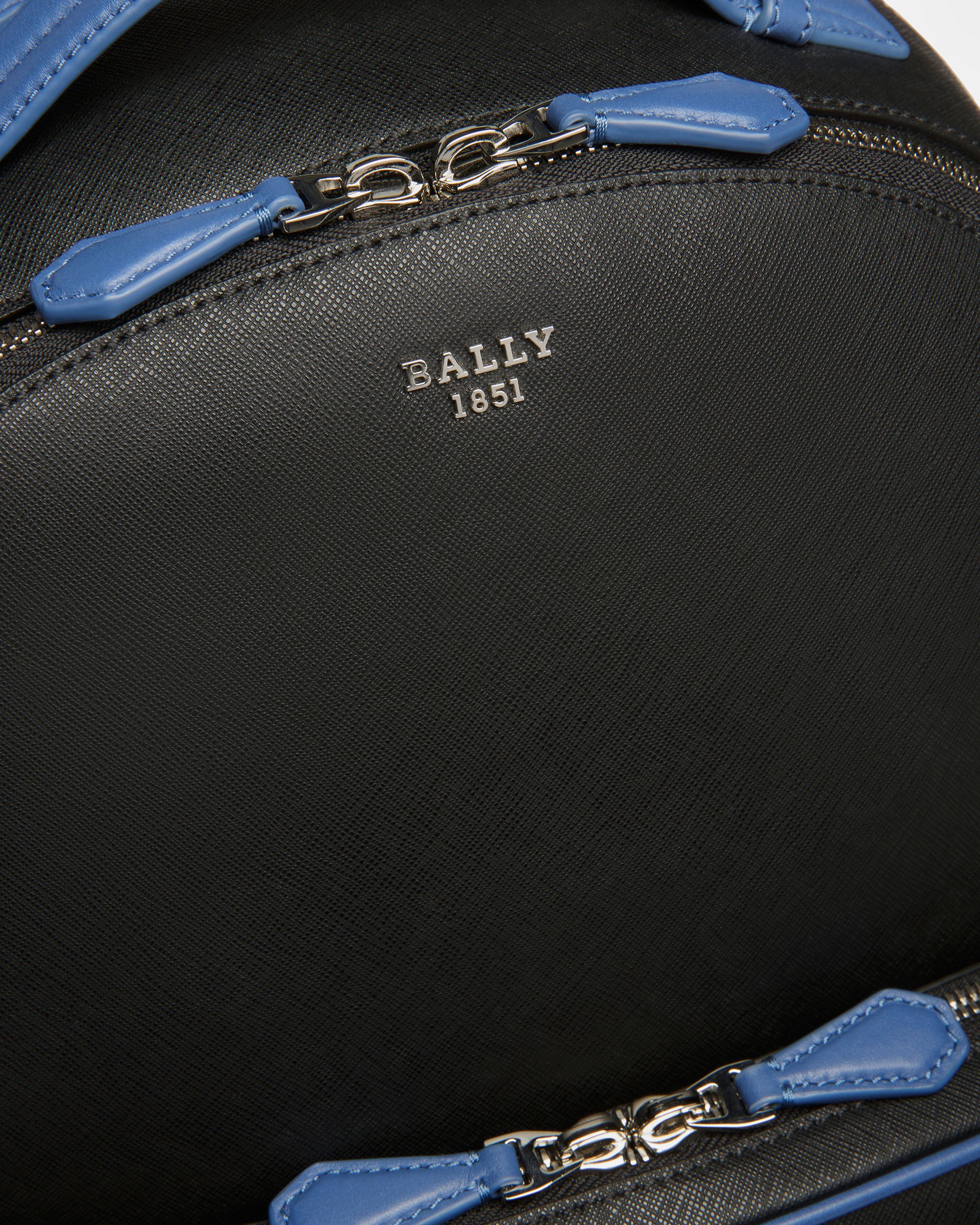 Mavrick ブラック＆ブルーネオン レザー バックパック - 男性 - Bally - 05