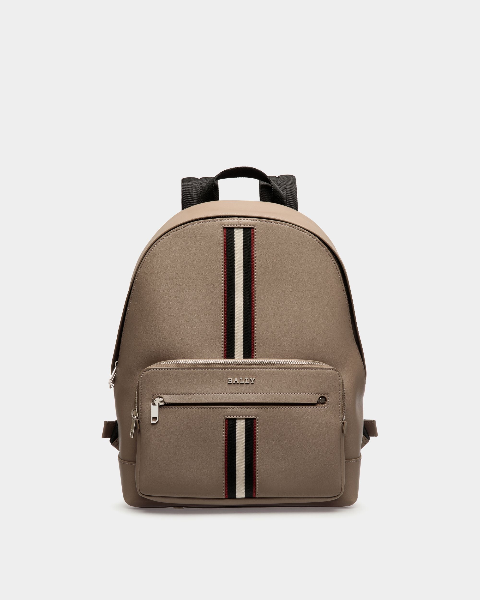 Backpack In Brown  Leather - 男性 - Bally - 01