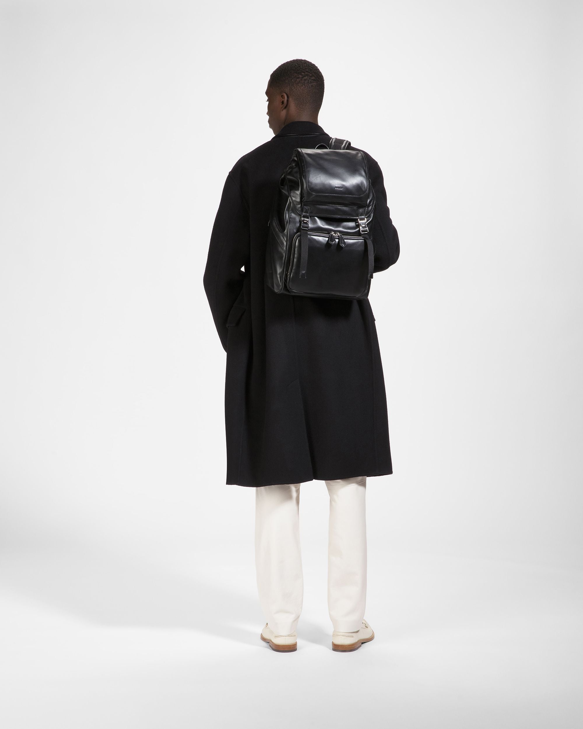 Athor ブラック レザー バックパック - 男性 - Bally - 06