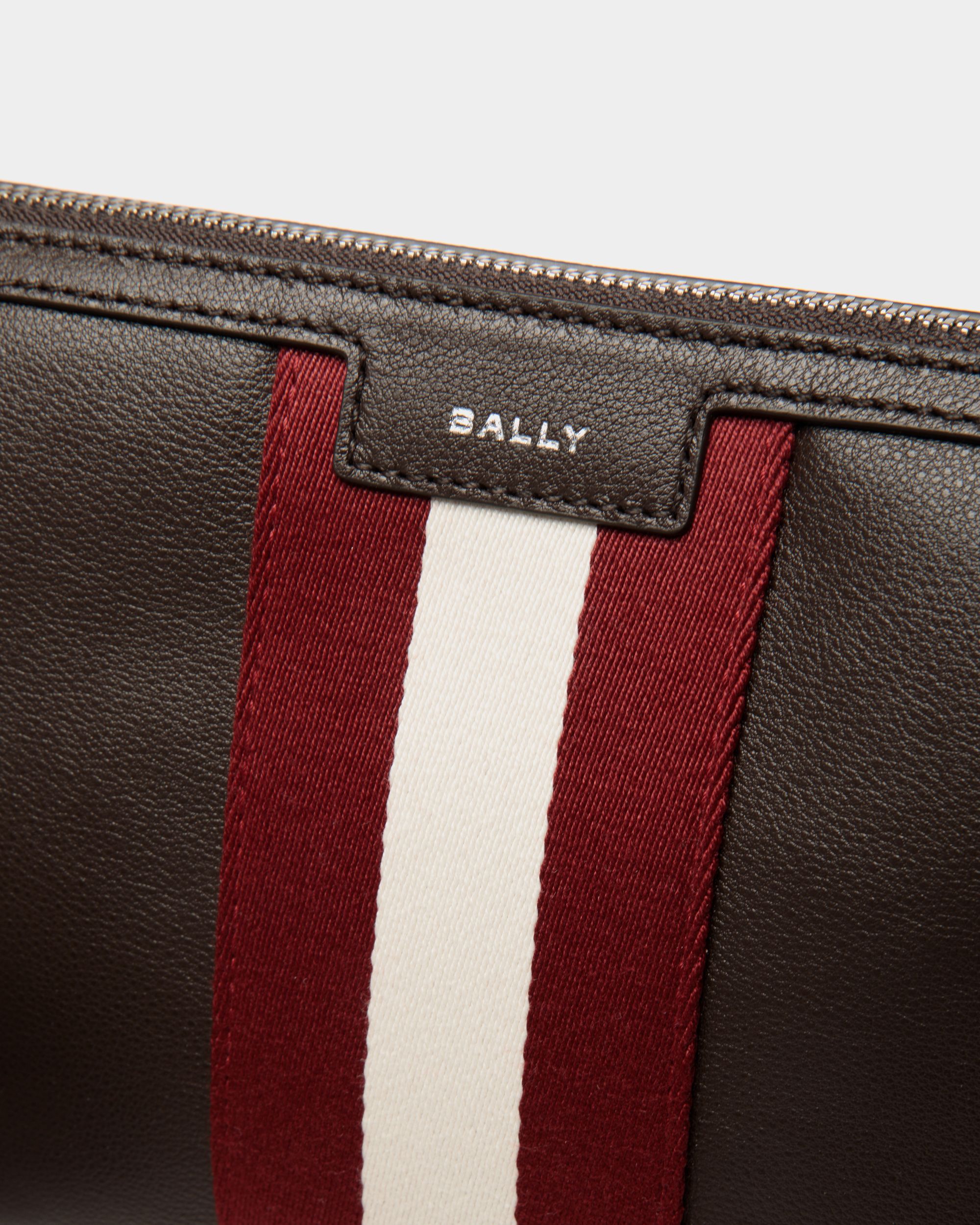 Code ポーチ エバノブラウン レザー - 男性 - Bally - 06