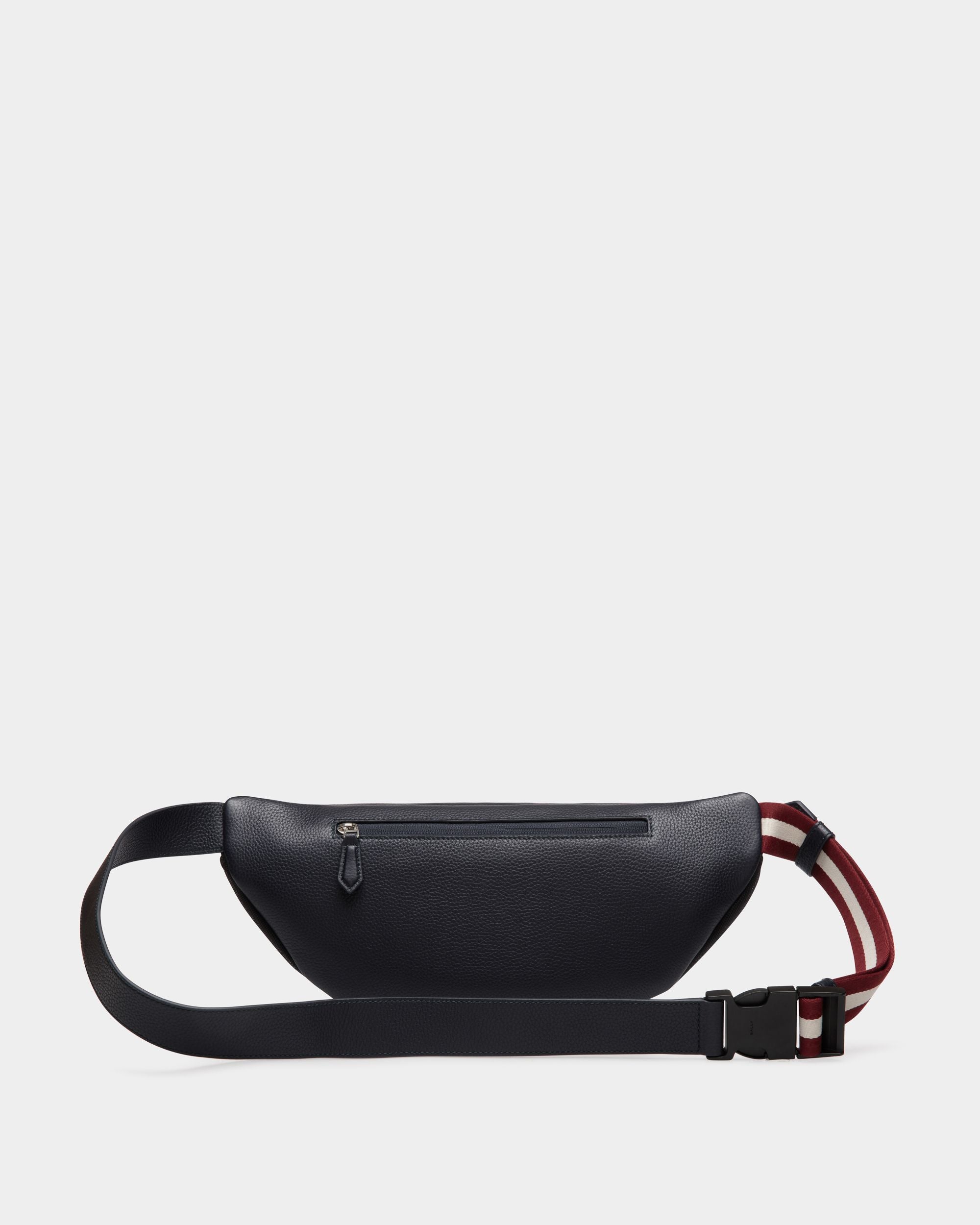 Code Shoulder Bag In Blue Leather - 男性 - Bally - 02