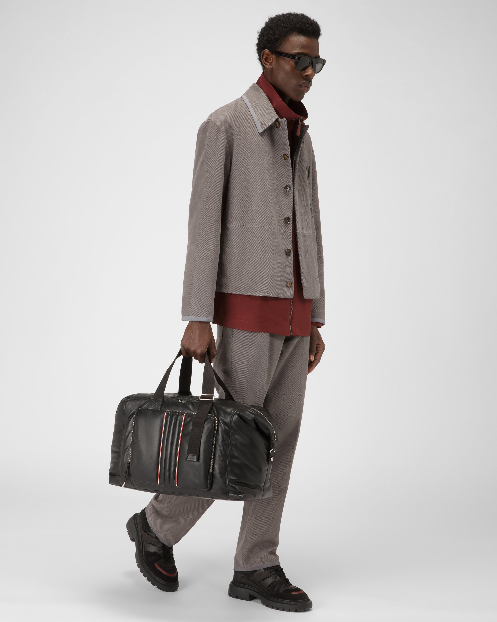 Arohn ブラック レザー ウィークエンドバッグ - 男性 - Bally - 06