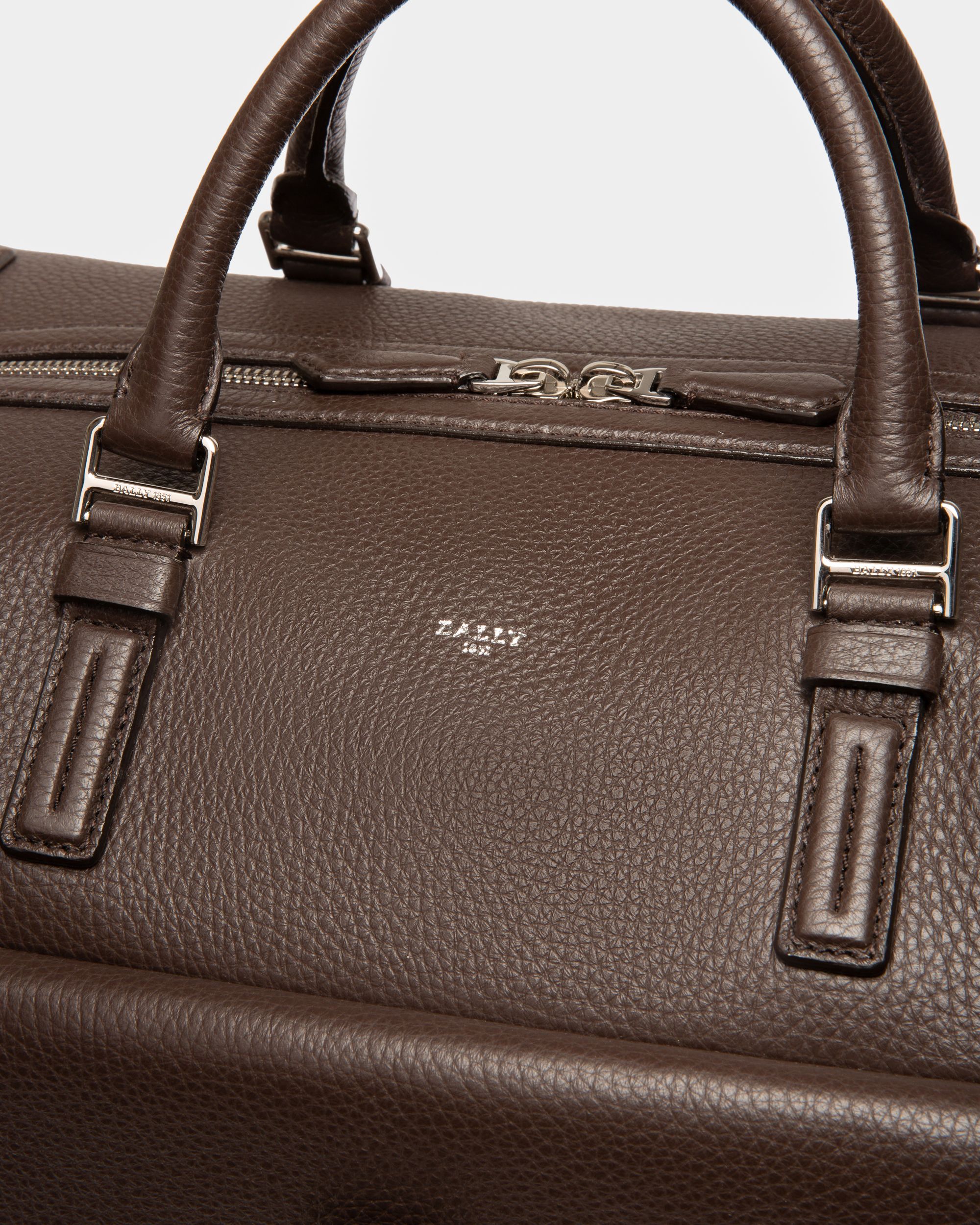 Sandri エボニーブラウン レザー ウィークエンドバッグ - 男性 - Bally - 05