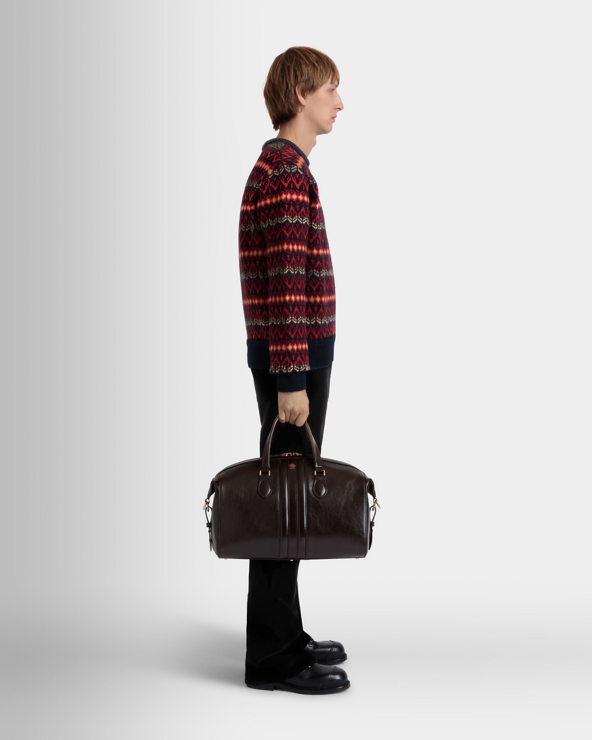 Beckett ウィークエンドバッグ エバノブラウン レザー - 男性 - Bally - 02