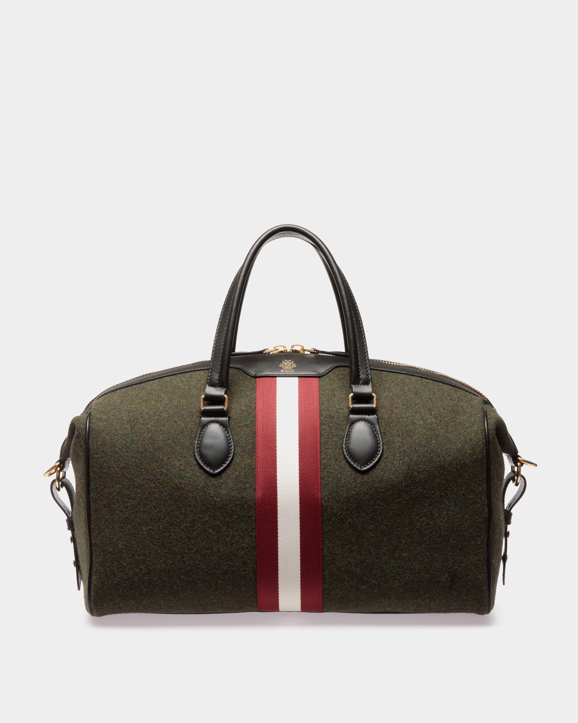 Beckett ウィークエンドバッグ ダークグリーン ウール＆レザー - 男性 - Bally - 01