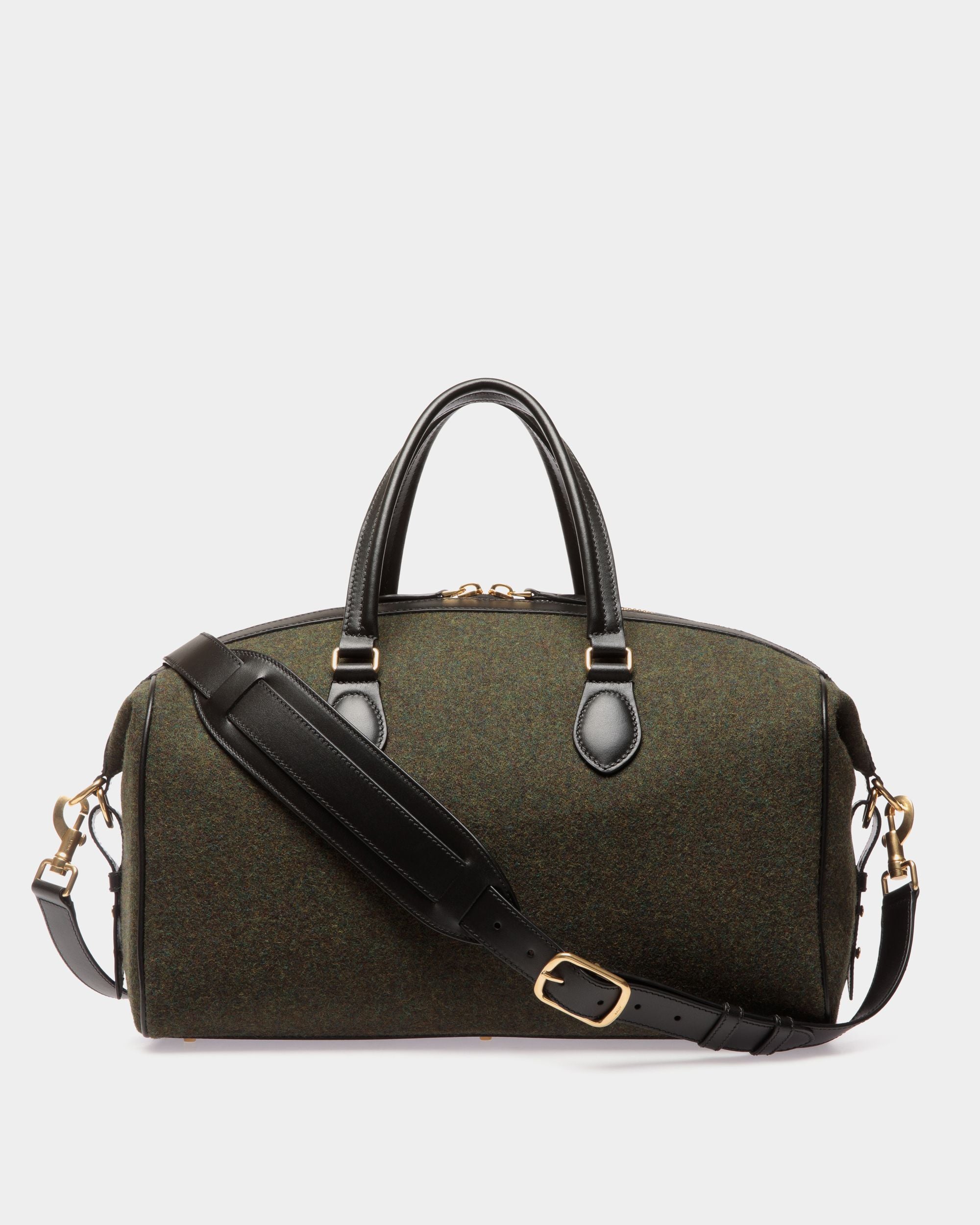 Beckett ウィークエンドバッグ ダークグリーン ウール＆レザー - 男性 - Bally - 03