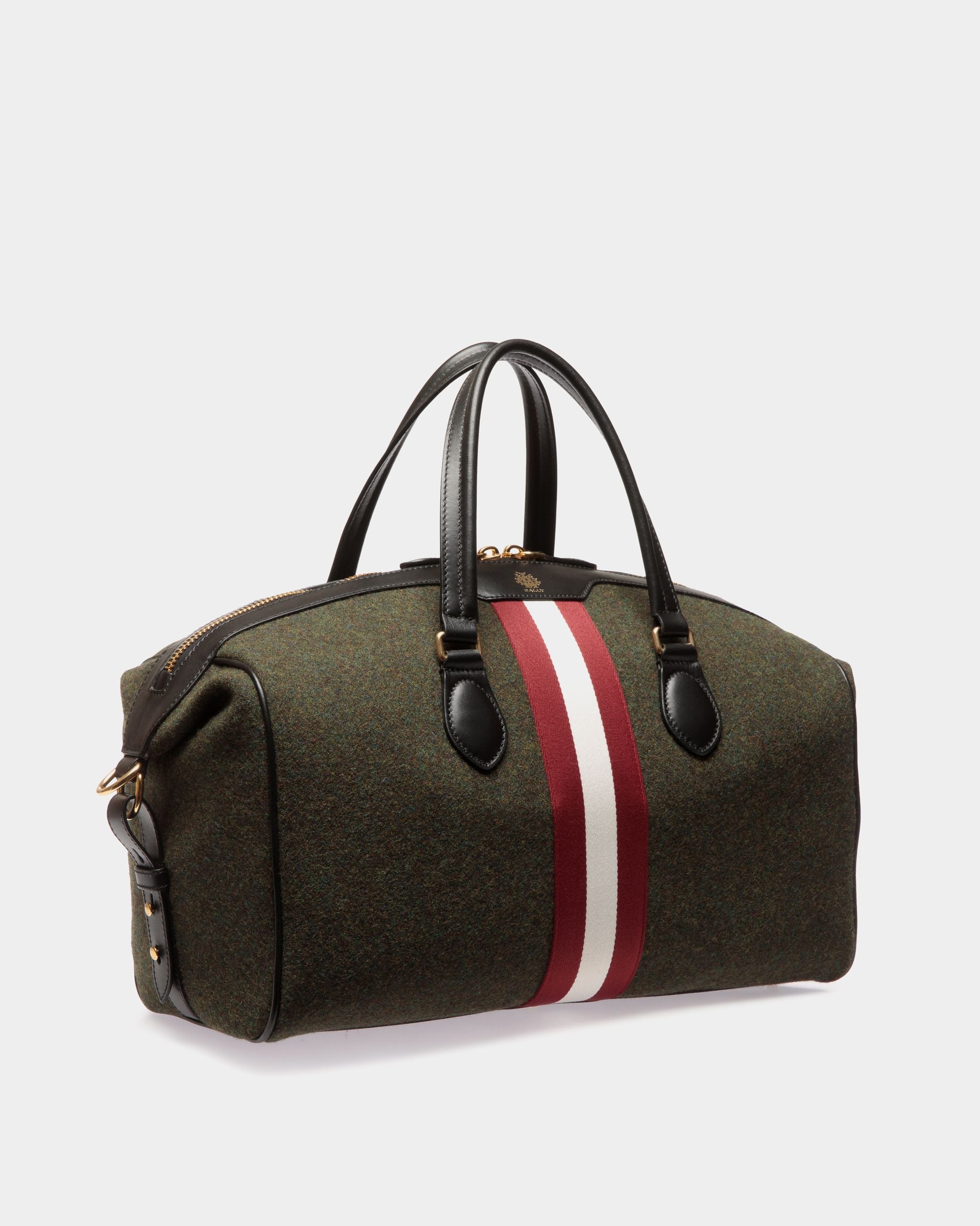 Beckett ウィークエンドバッグ ダークグリーン ウール＆レザー - 男性 - Bally - 04